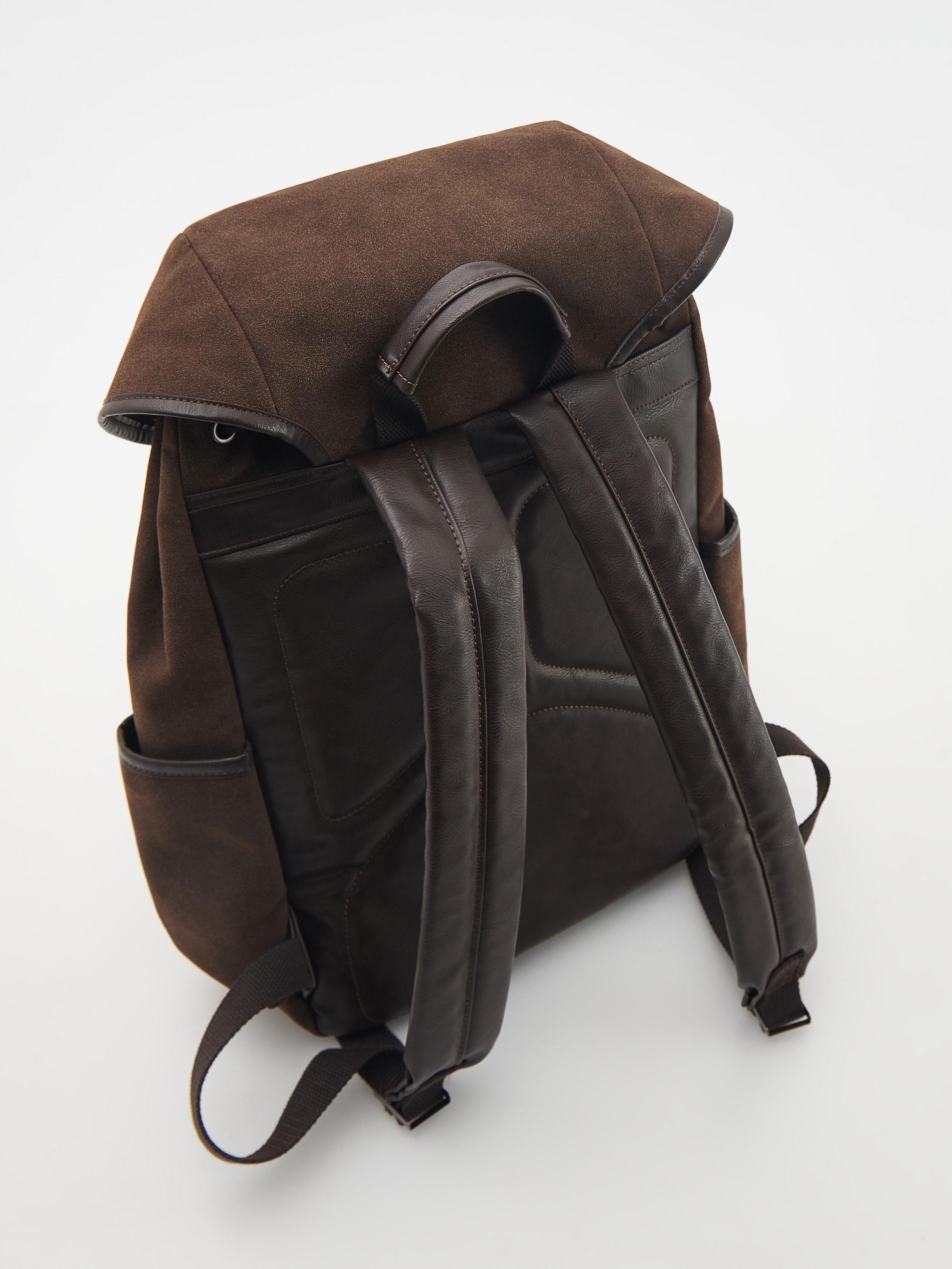 Brown Buckle Detail Backpack, , large image number 2