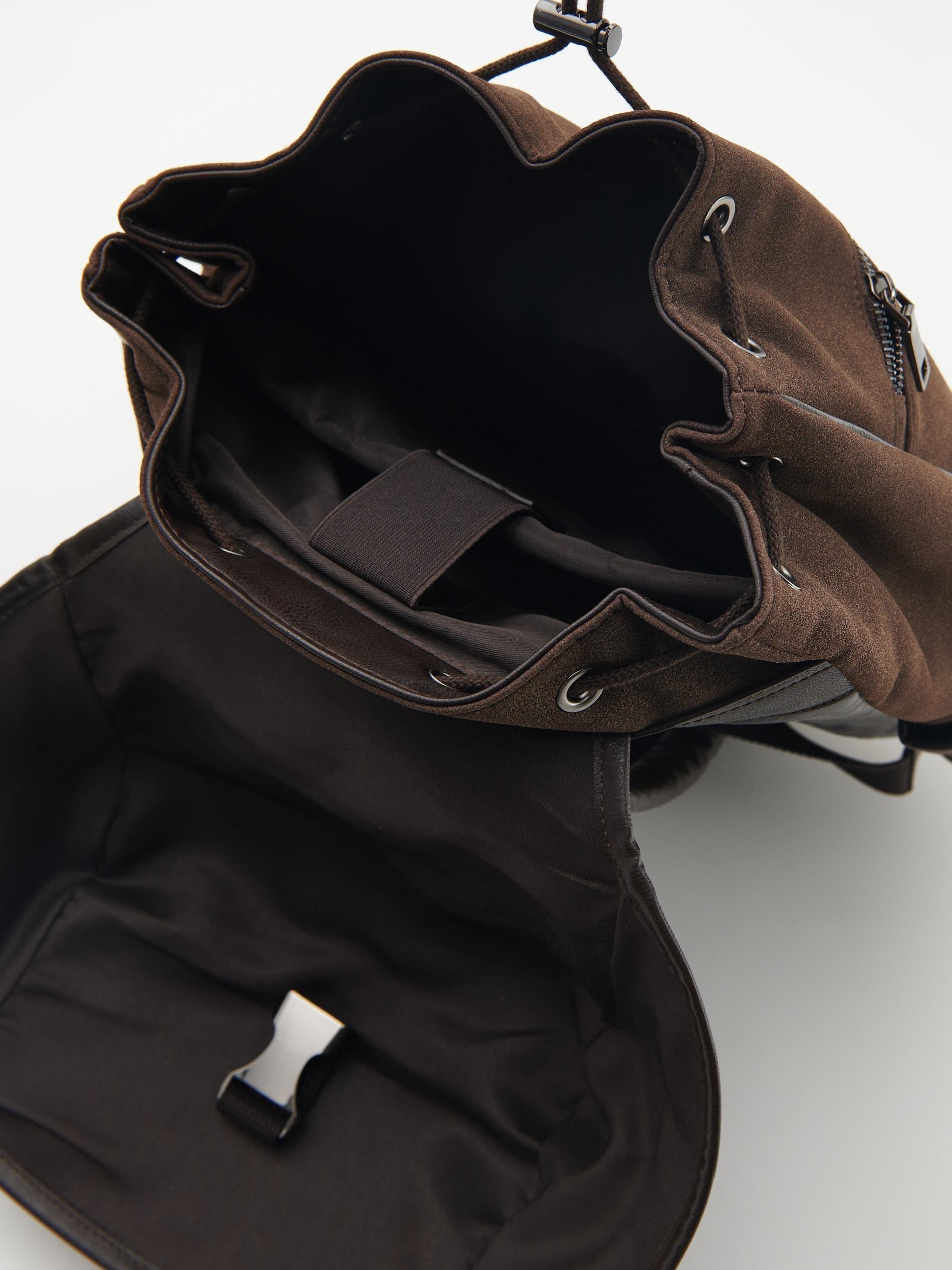 Brown Buckle Detail Backpack, , large image number 5