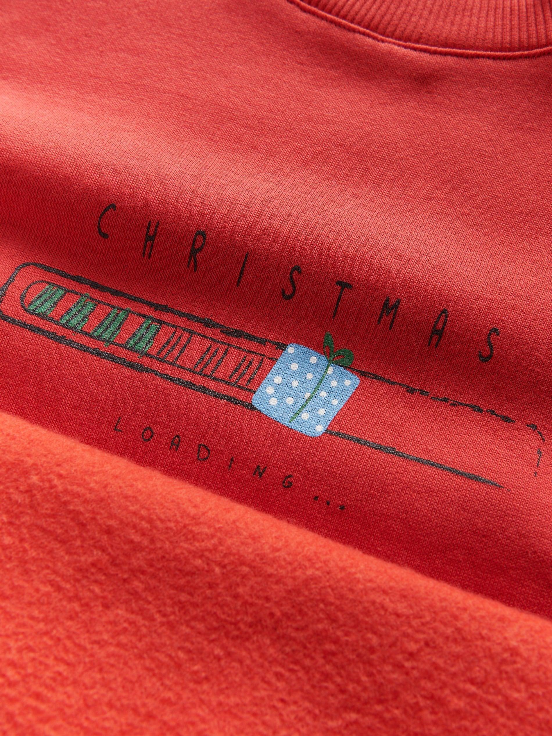 Red Christmas Print Hoodie, Kids Boys, , large image number 2
