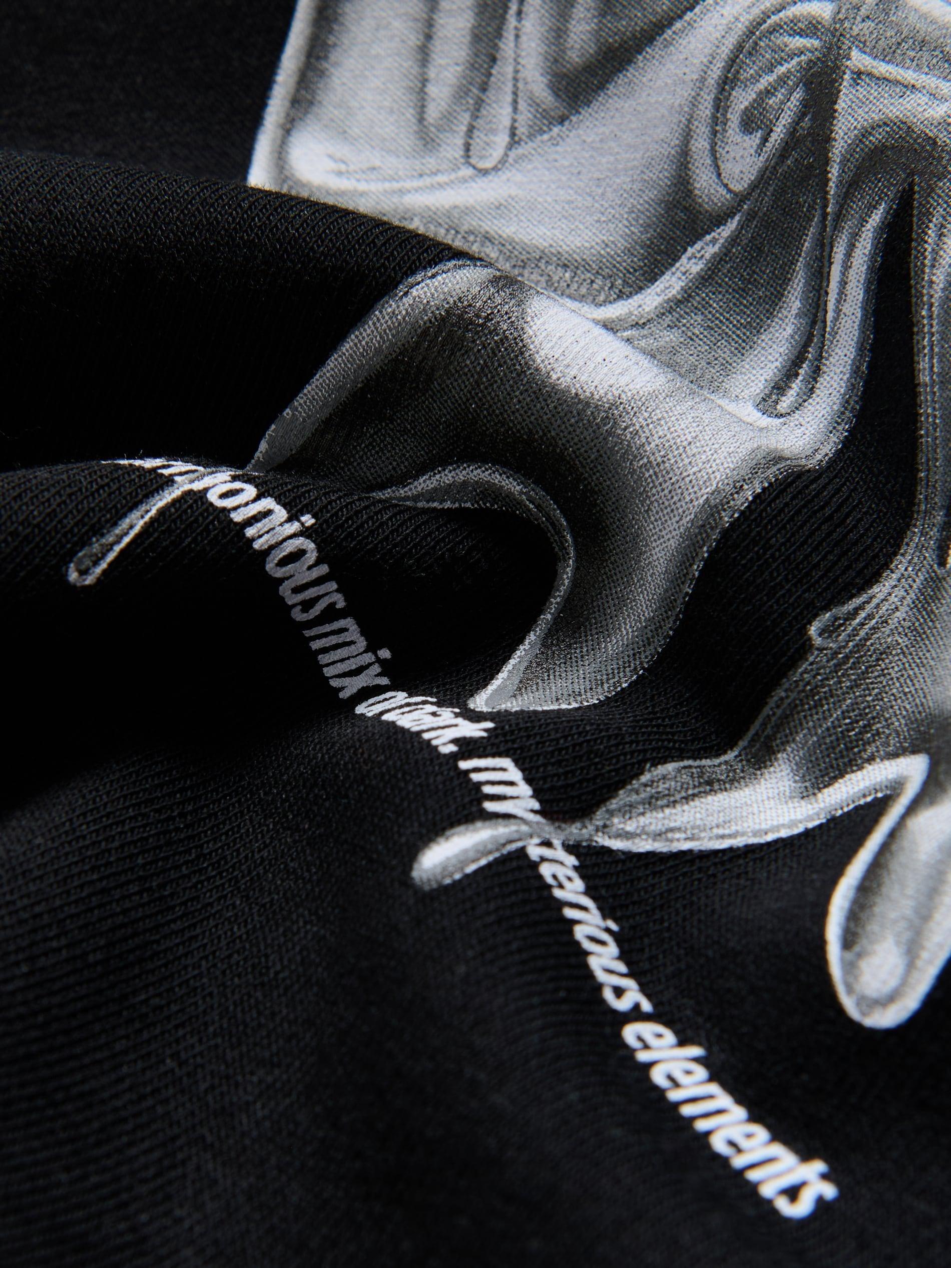 BLACK Printed sweatshirt, Black, large image number 5