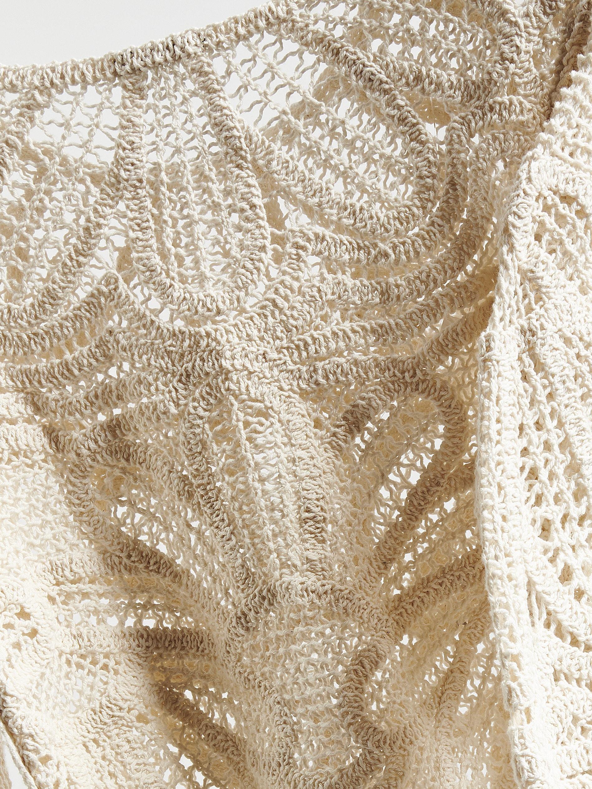 Beige Openwork Top, Beige, medium