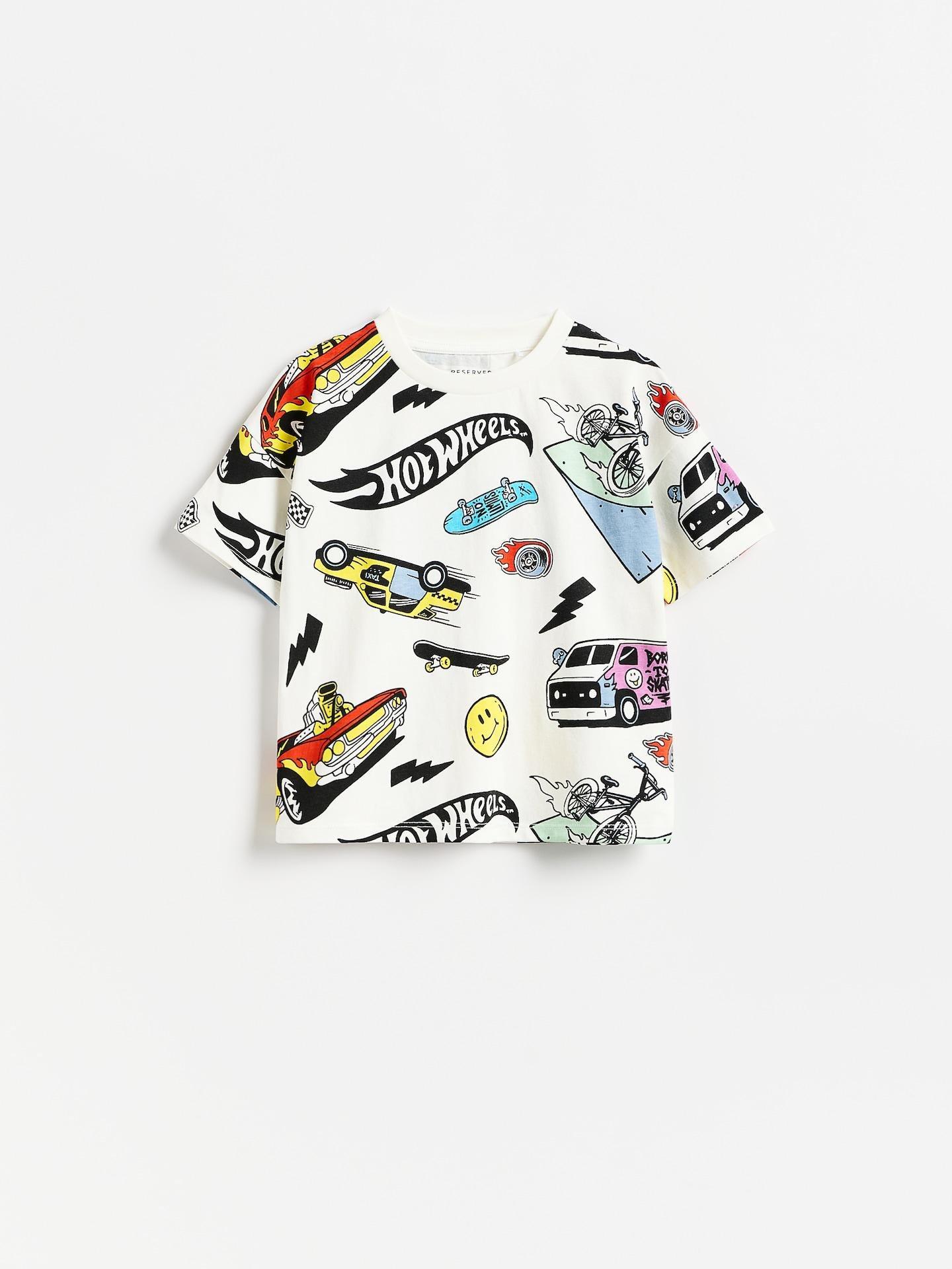 Cream Hot Wheels T-Shirt, Ivory, medium