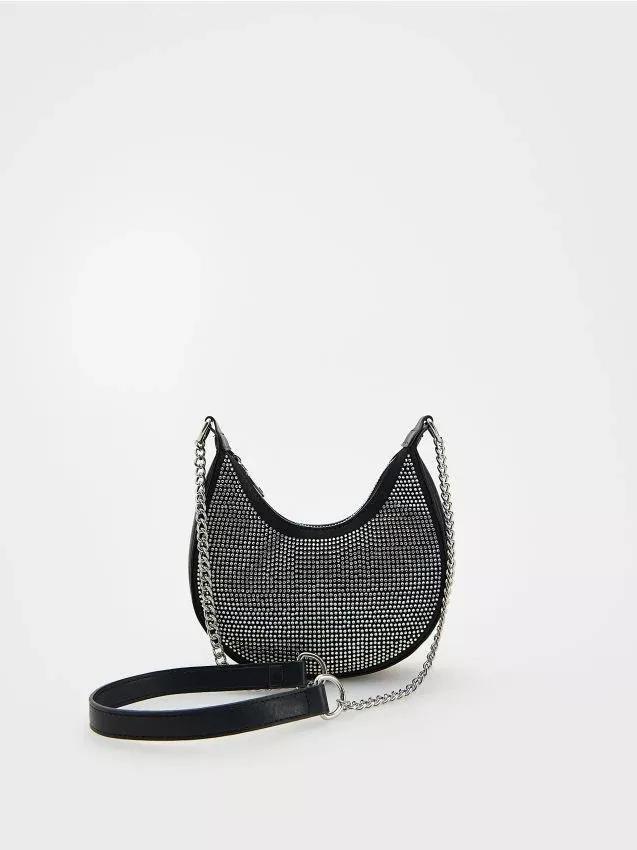 Reserved - Black Rhinestone Detailing Bag