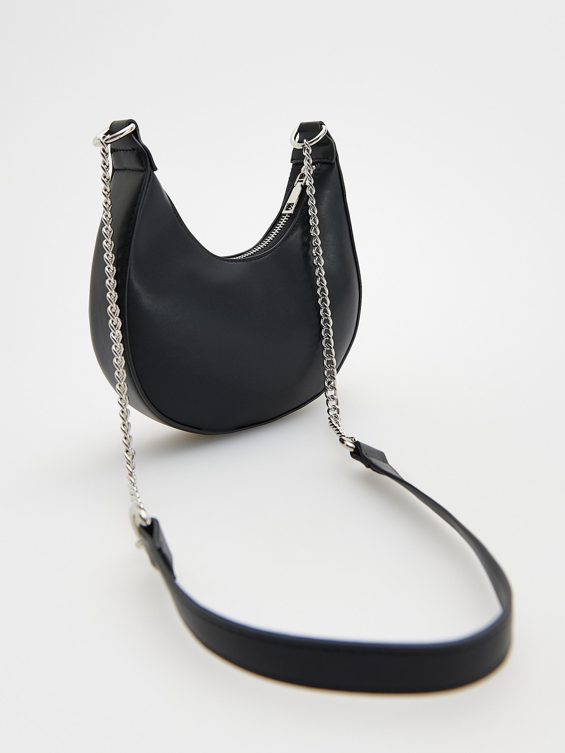 Black Rhinestone Detailing Bag, Black, large image number 3