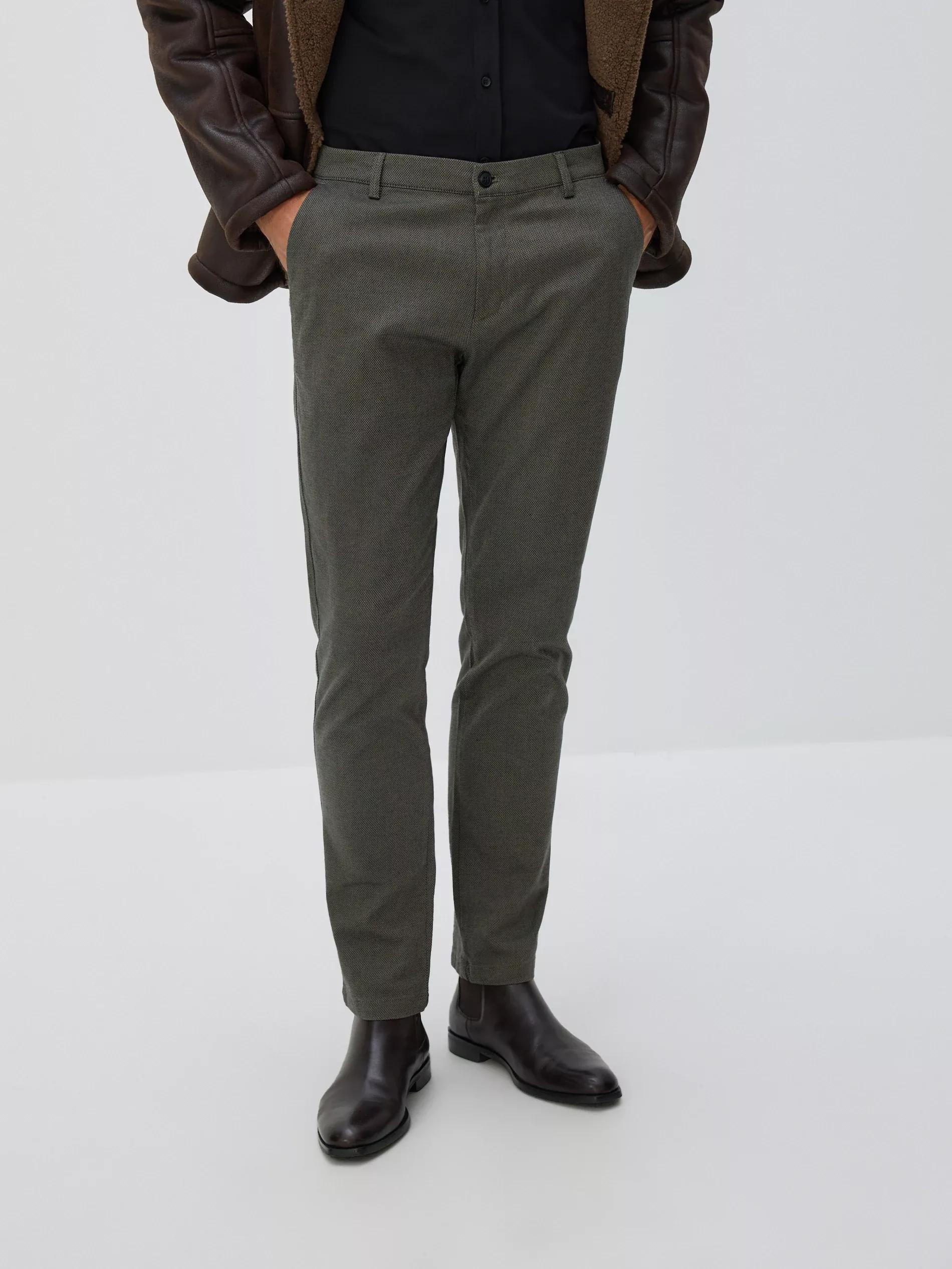 Green Chino Slim Fit Trousers, Green, medium