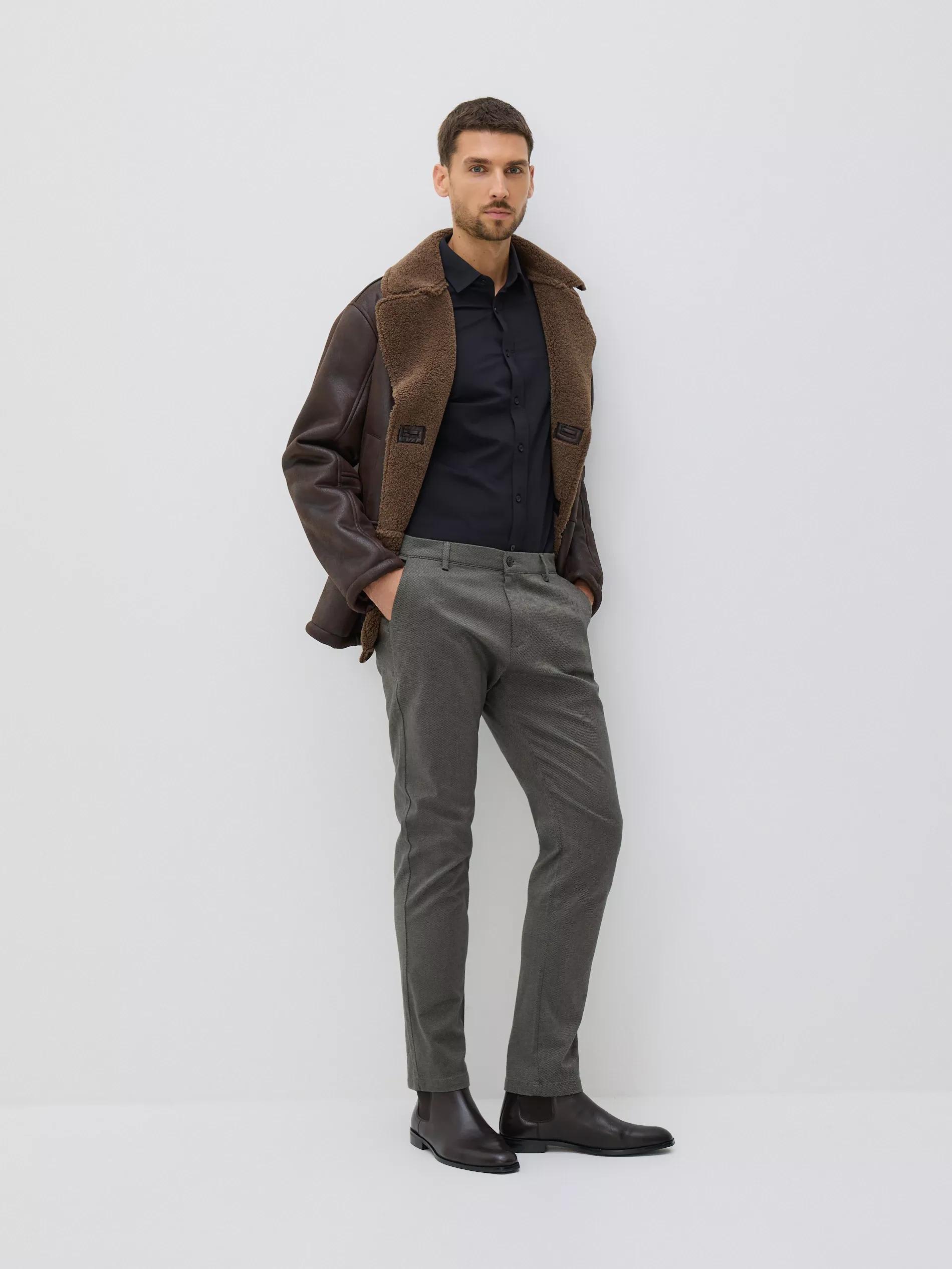 Green Chino Slim Fit Trousers, Green, medium