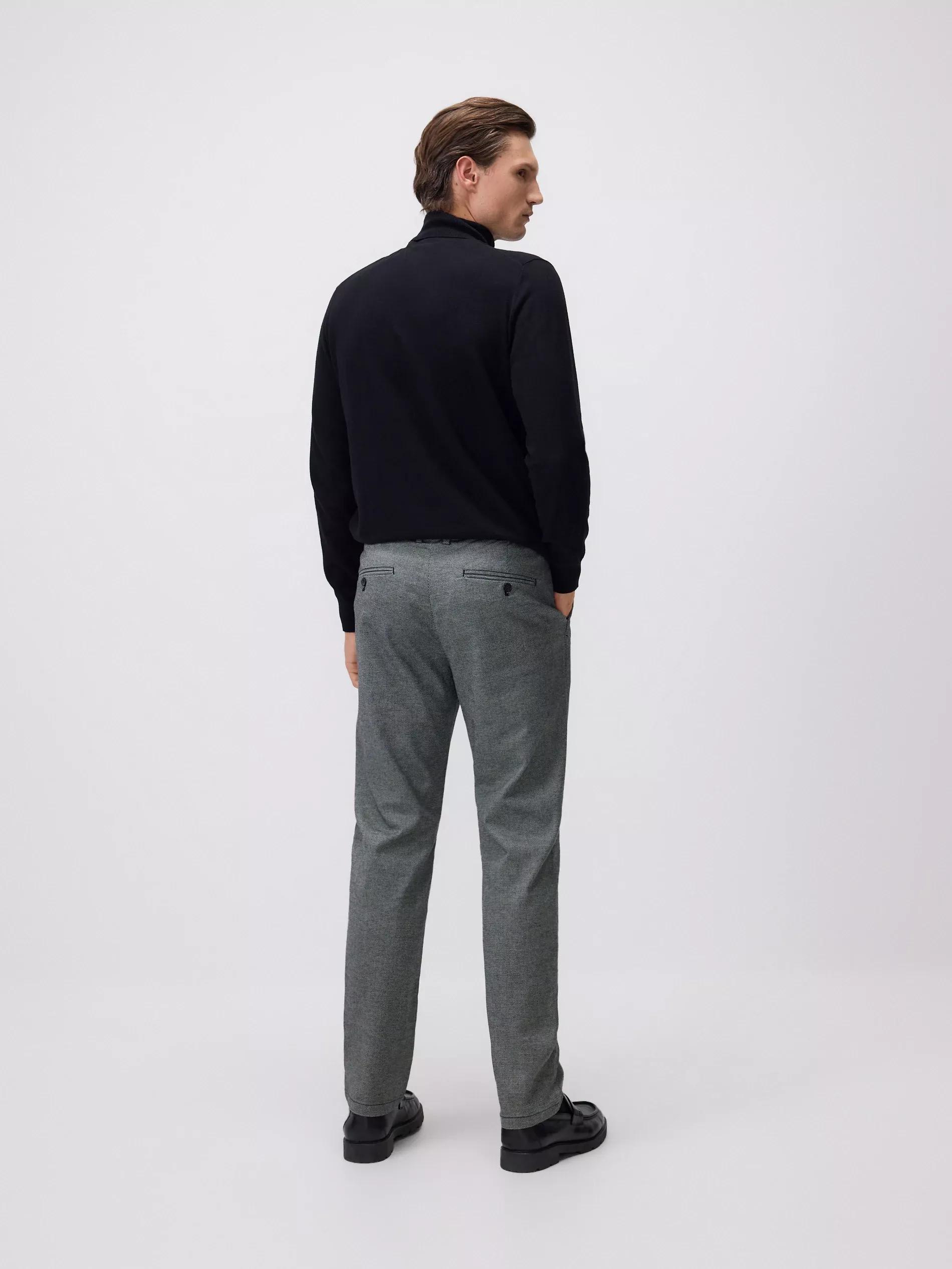 Grey Chino Slim Fit Trousers, Grey, large image number 3