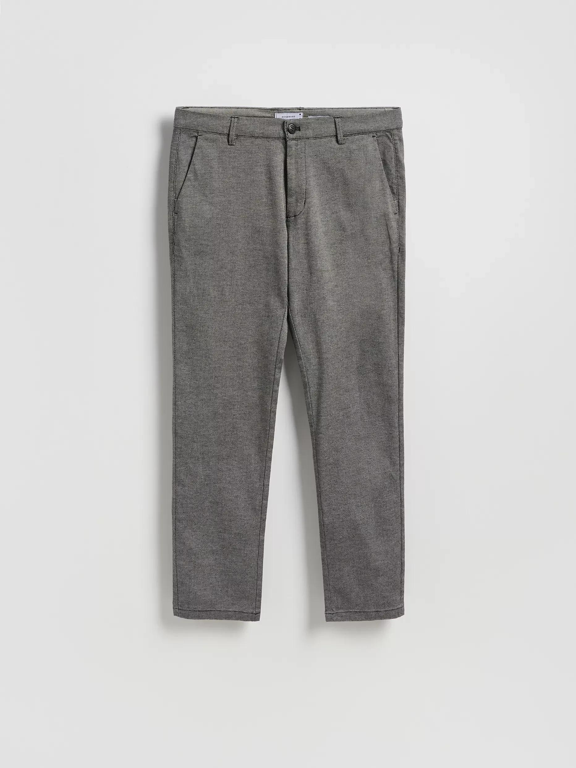 Grey Chino Slim Fit Trousers, Grey, large image number 4