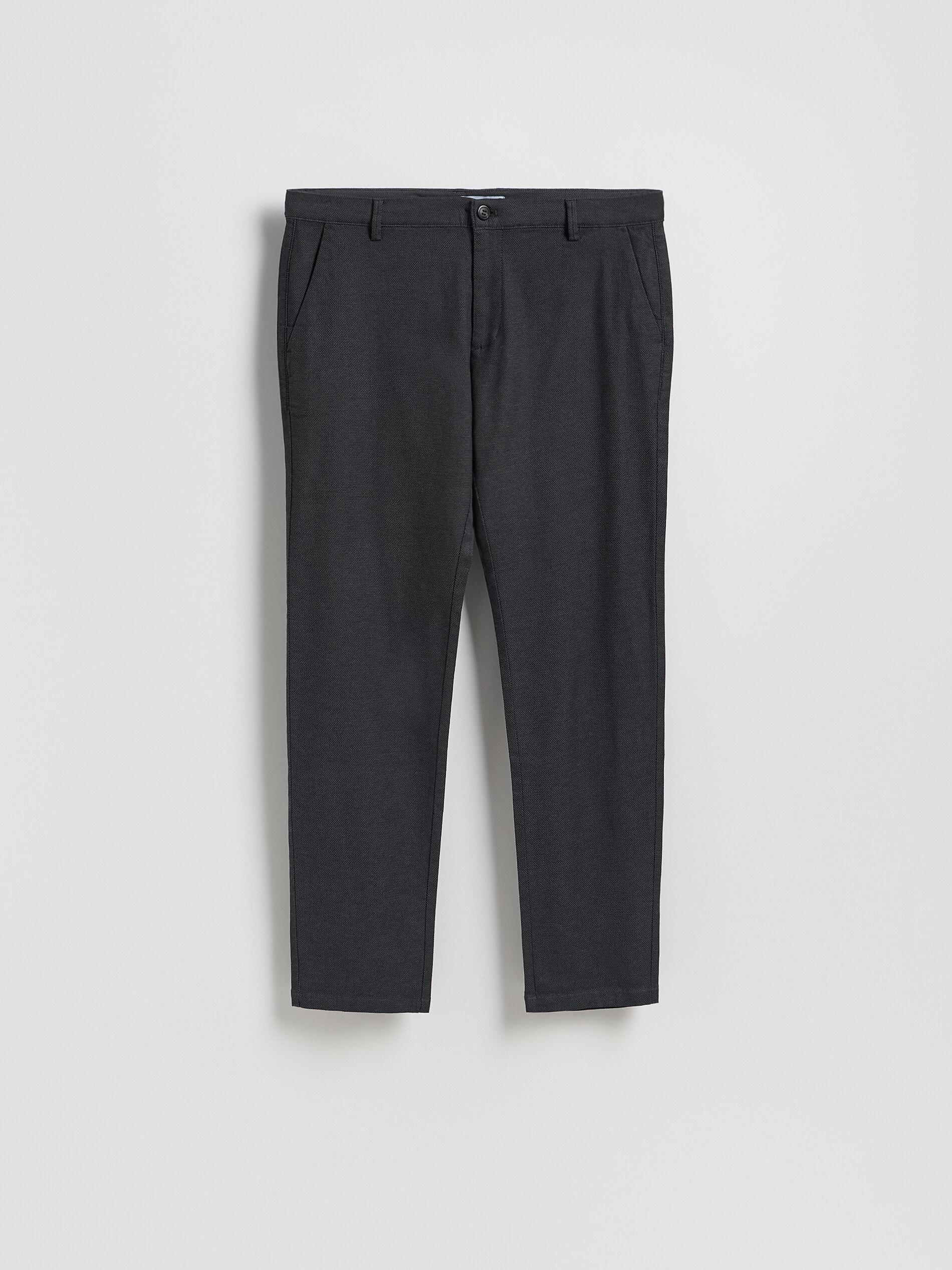 Black Chino Slim Fit Trousers, Black, large image number 0