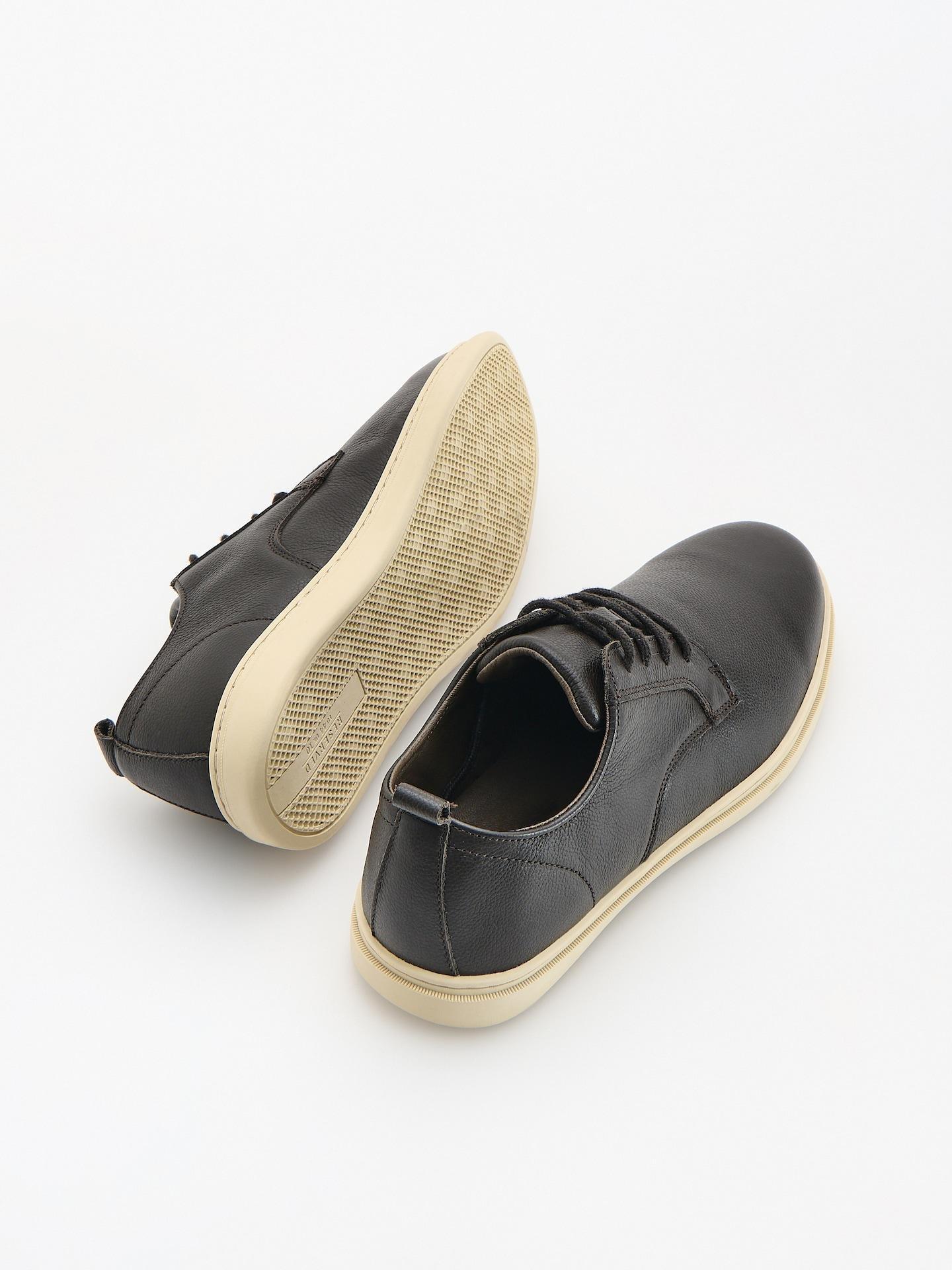 Brown Leather Derby Shoes, Brown, medium