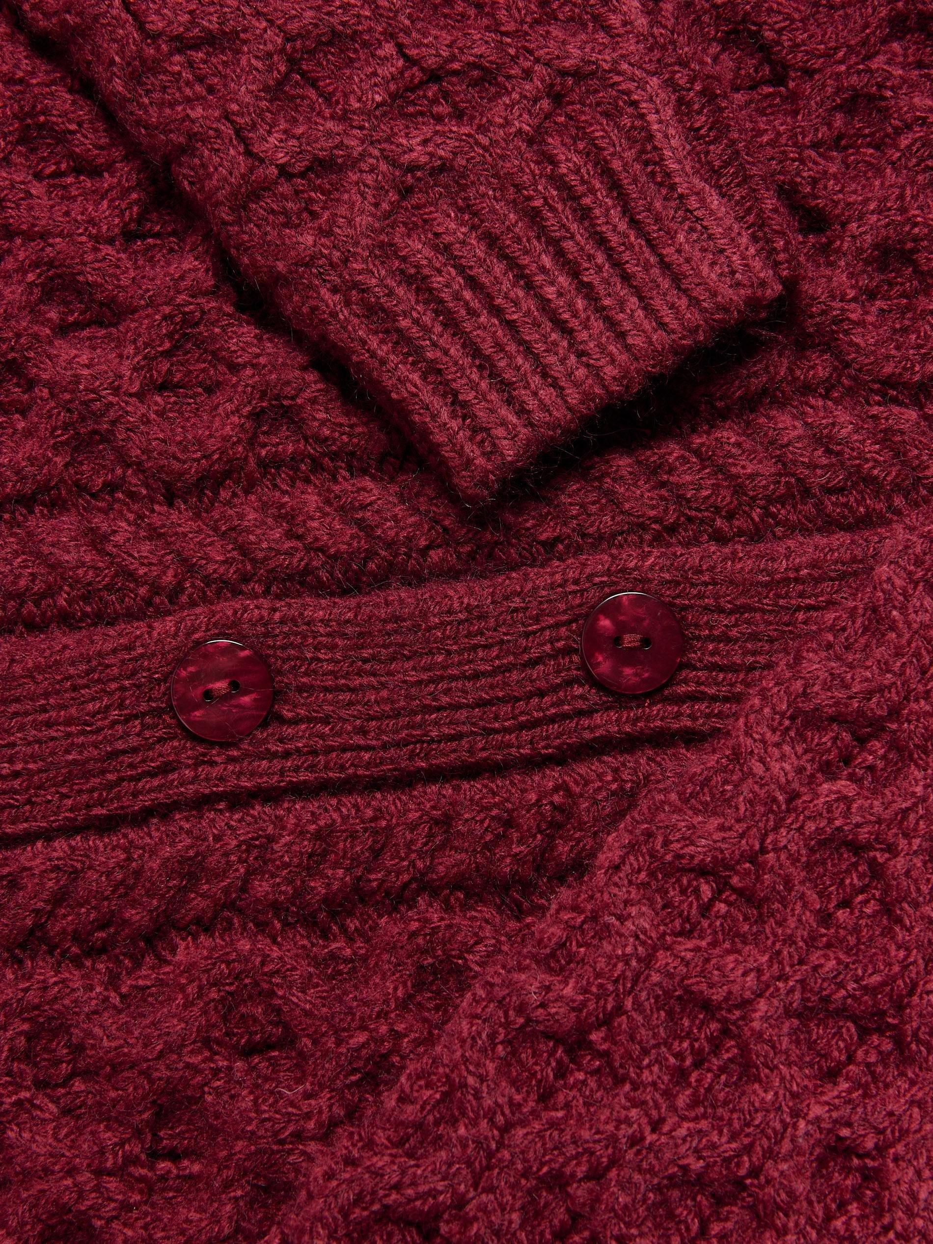 CARMINE Decorative knit cardigan, Burgundy, large image number 4