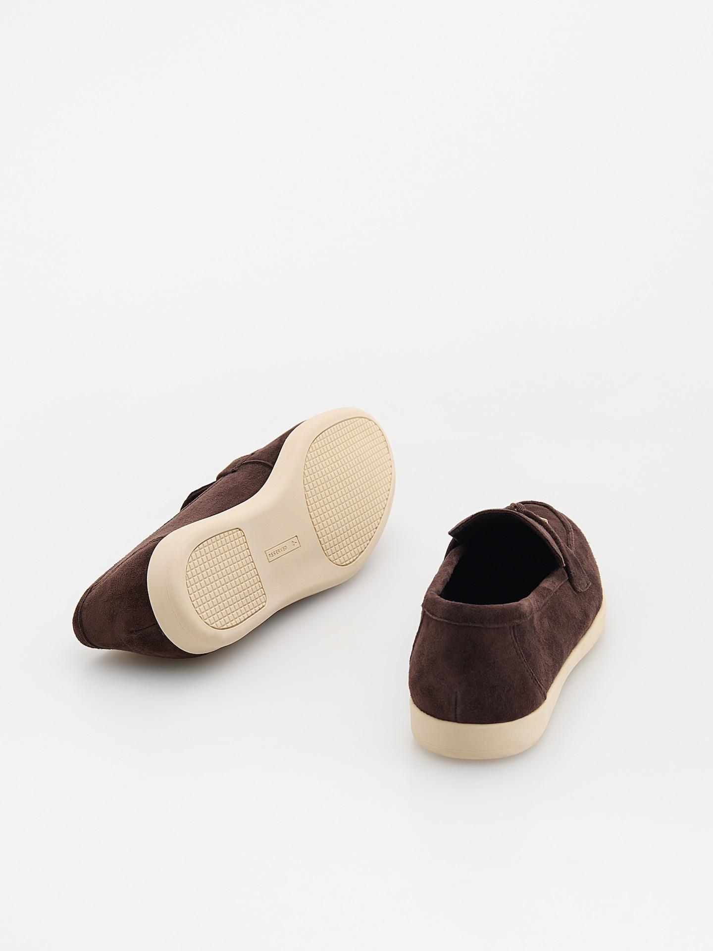 Brown Sheepskin Loafers, Brown, medium