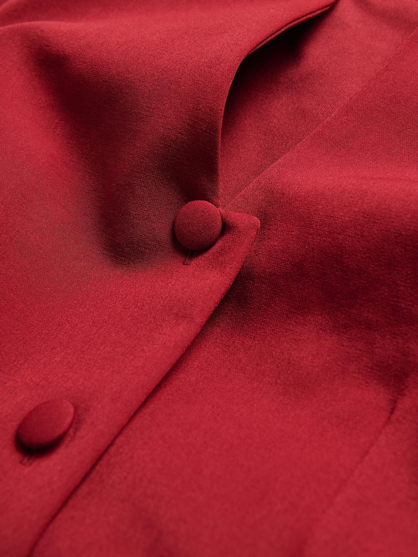 Red Cotton Rich Dress, Red, medium