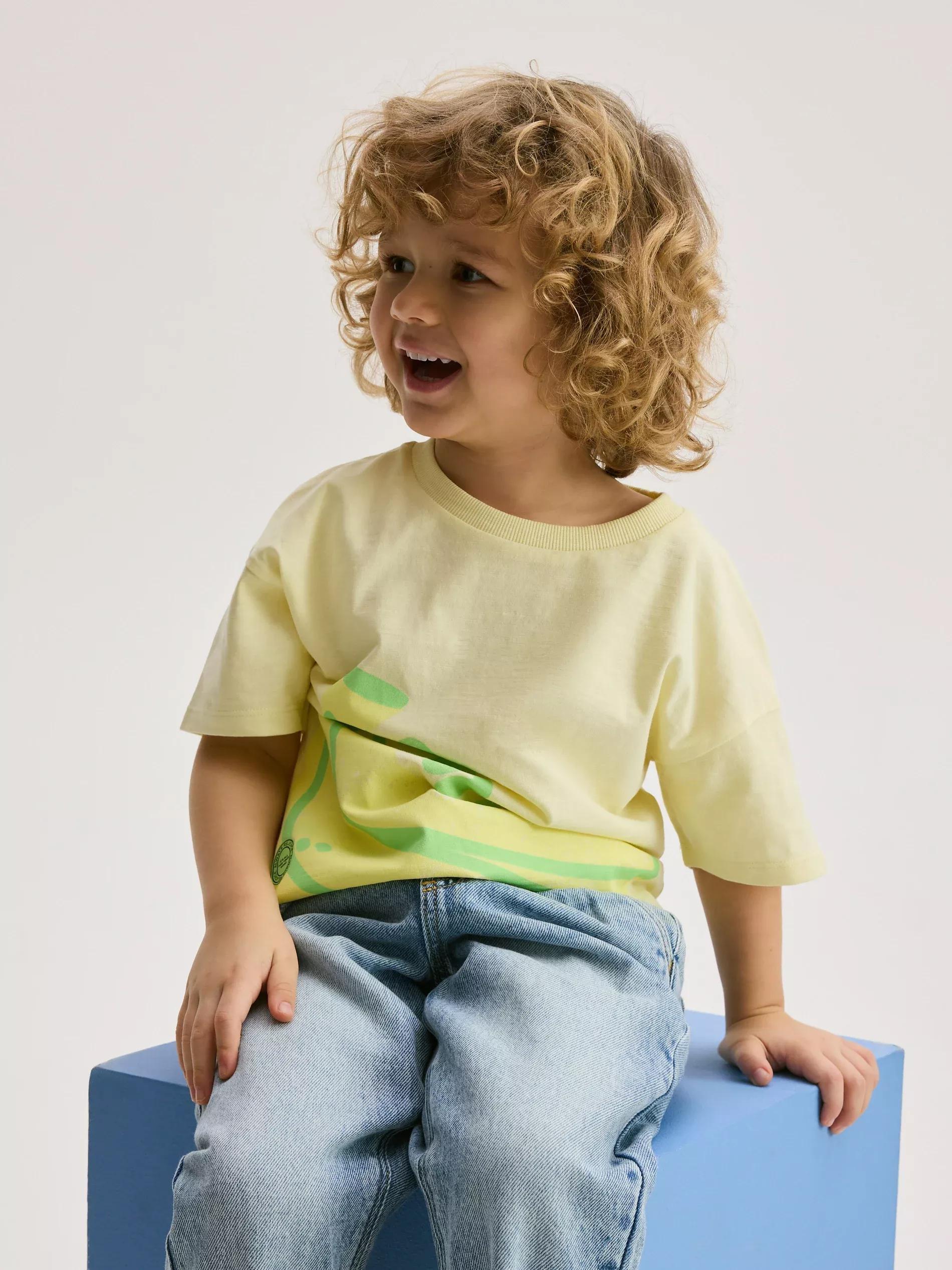Yellow T-Shirt With Print, , large image number 1