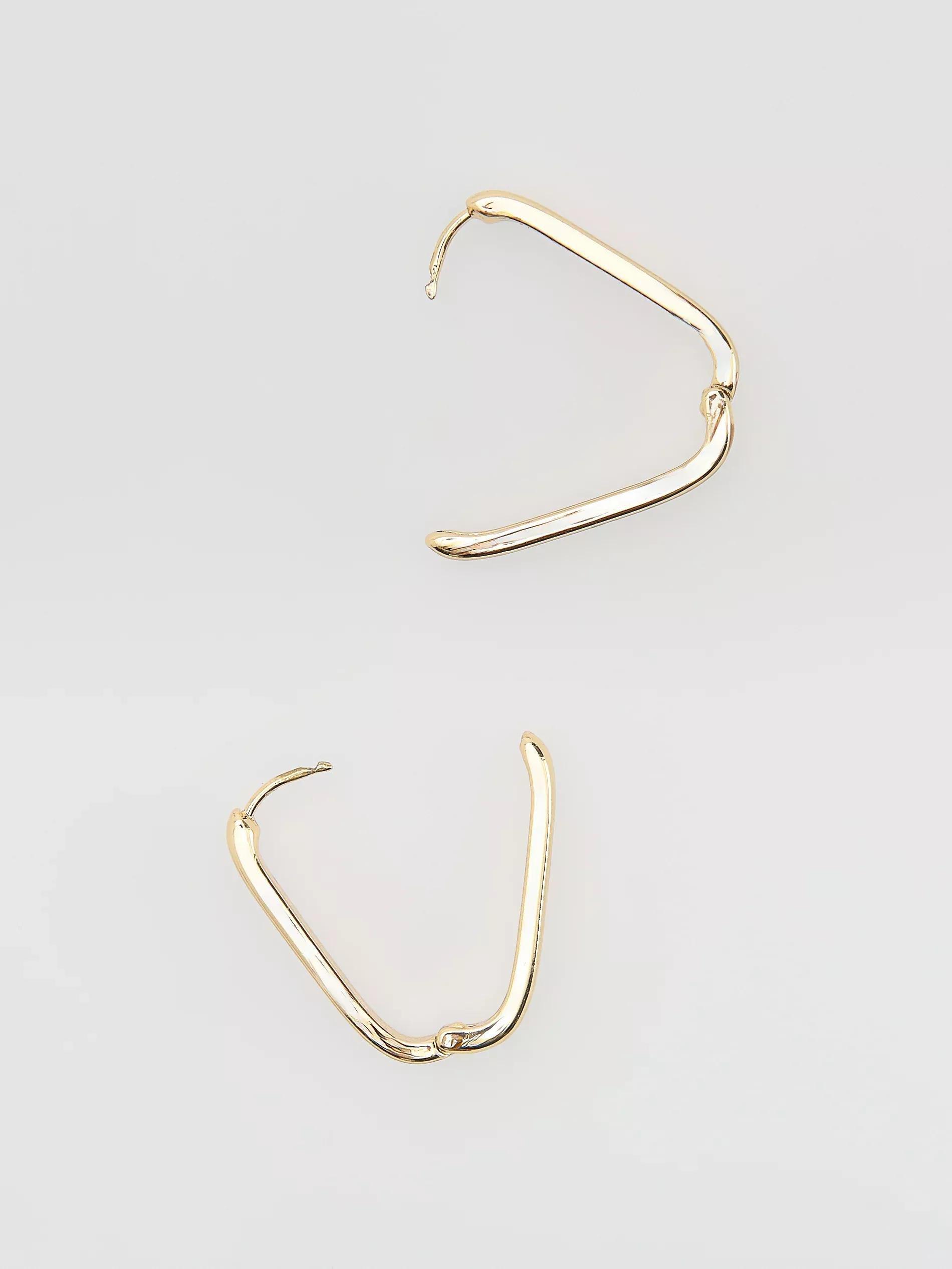 Gold Earrings, Golden, large image number 1