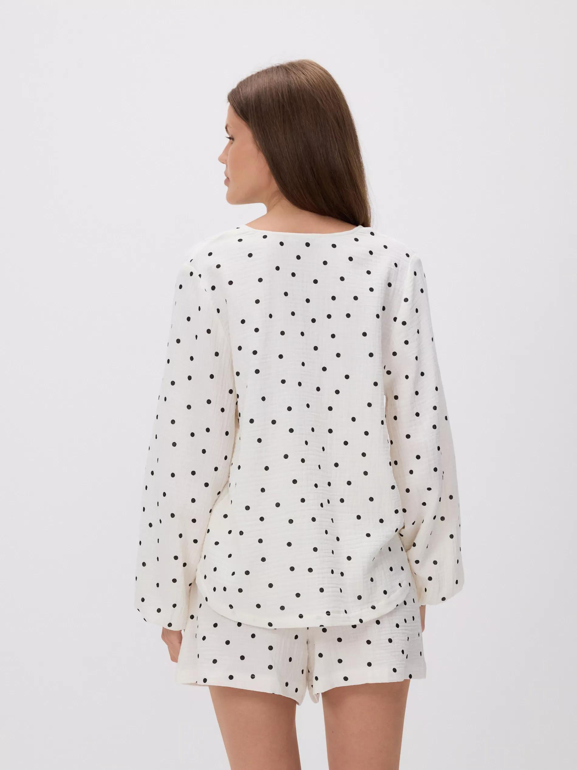 White Blouse with front tie, , large image number 3