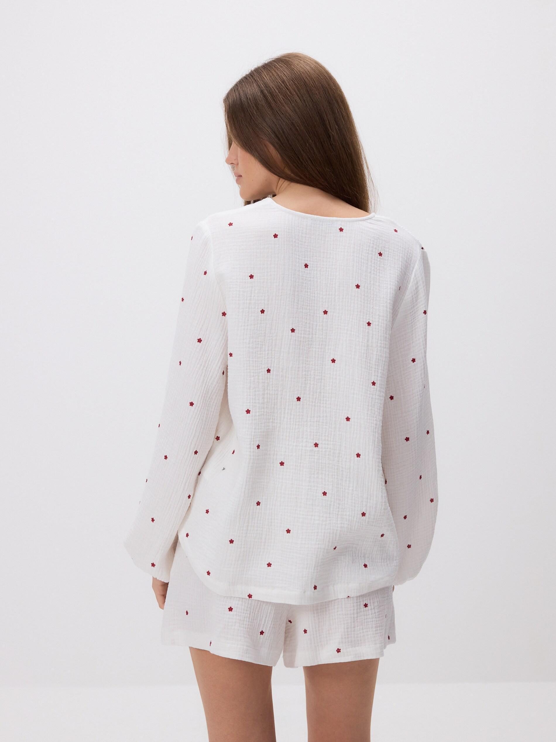 Multicolour Blouse with front tie, Multicolor, large image number 4