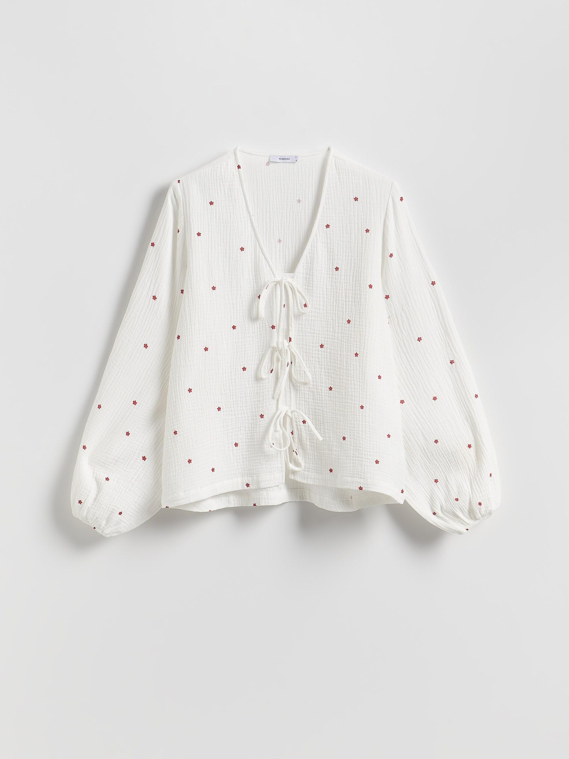 Multicolour Blouse with front tie, Multicolor, large image number 5