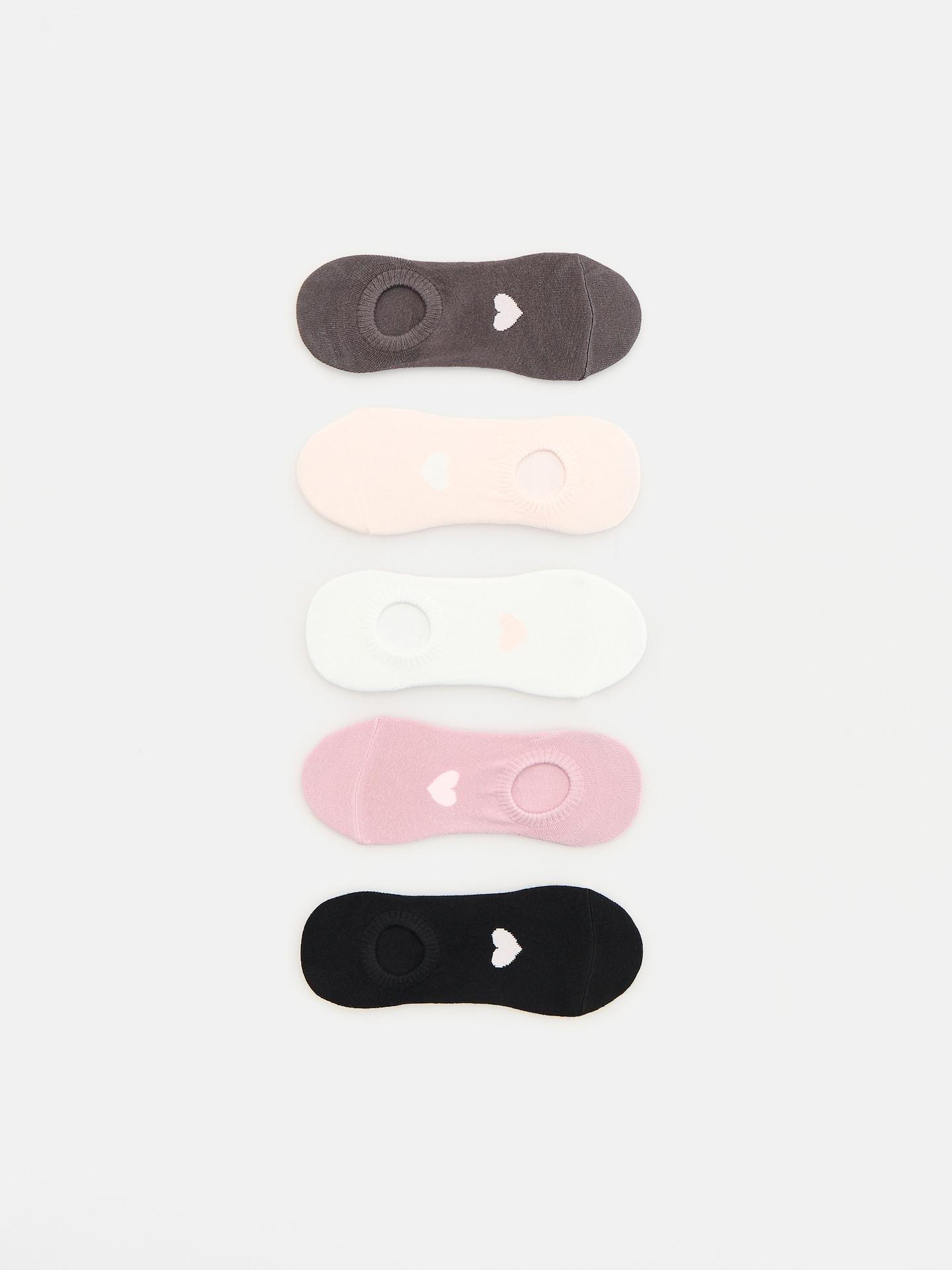Pink Cotton Socks 5 Pack, Pink, medium