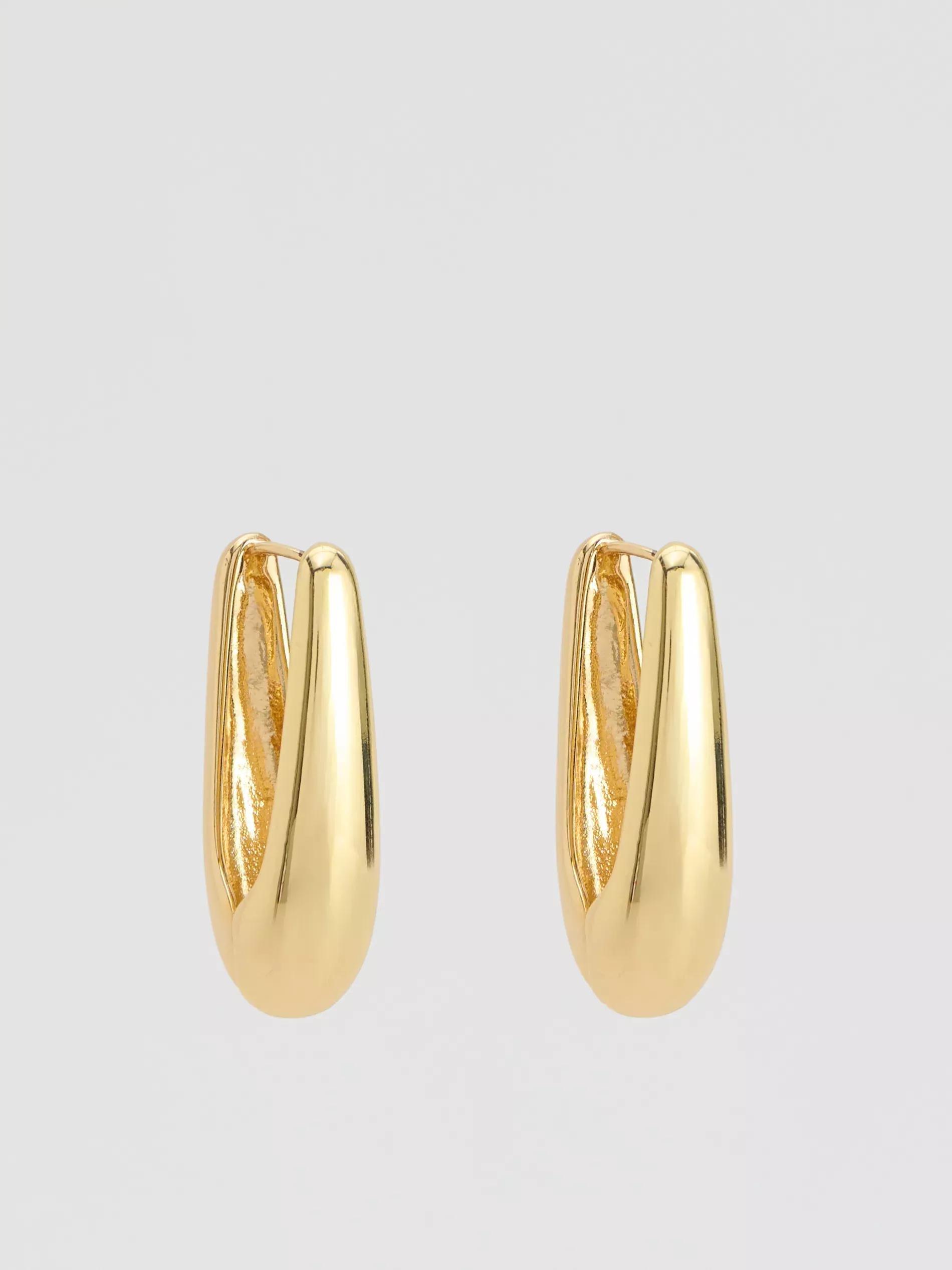 Gold Earrings, Golden, large image number 1