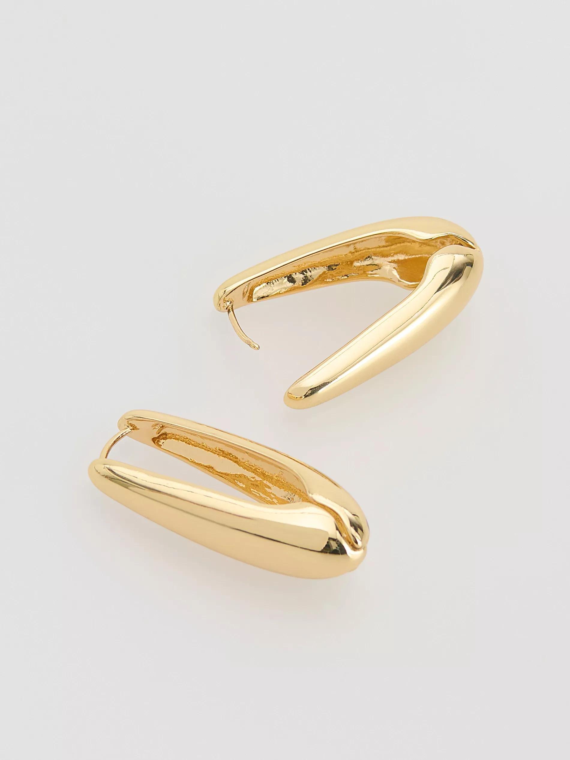 Gold Earrings, Golden, large image number 2