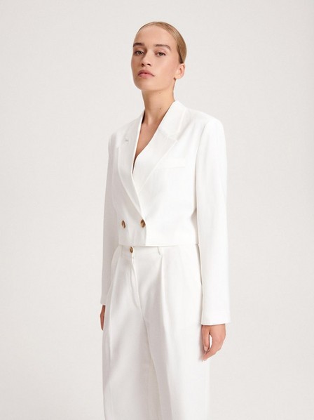 Reserved - White Long-Sleeves Blazer