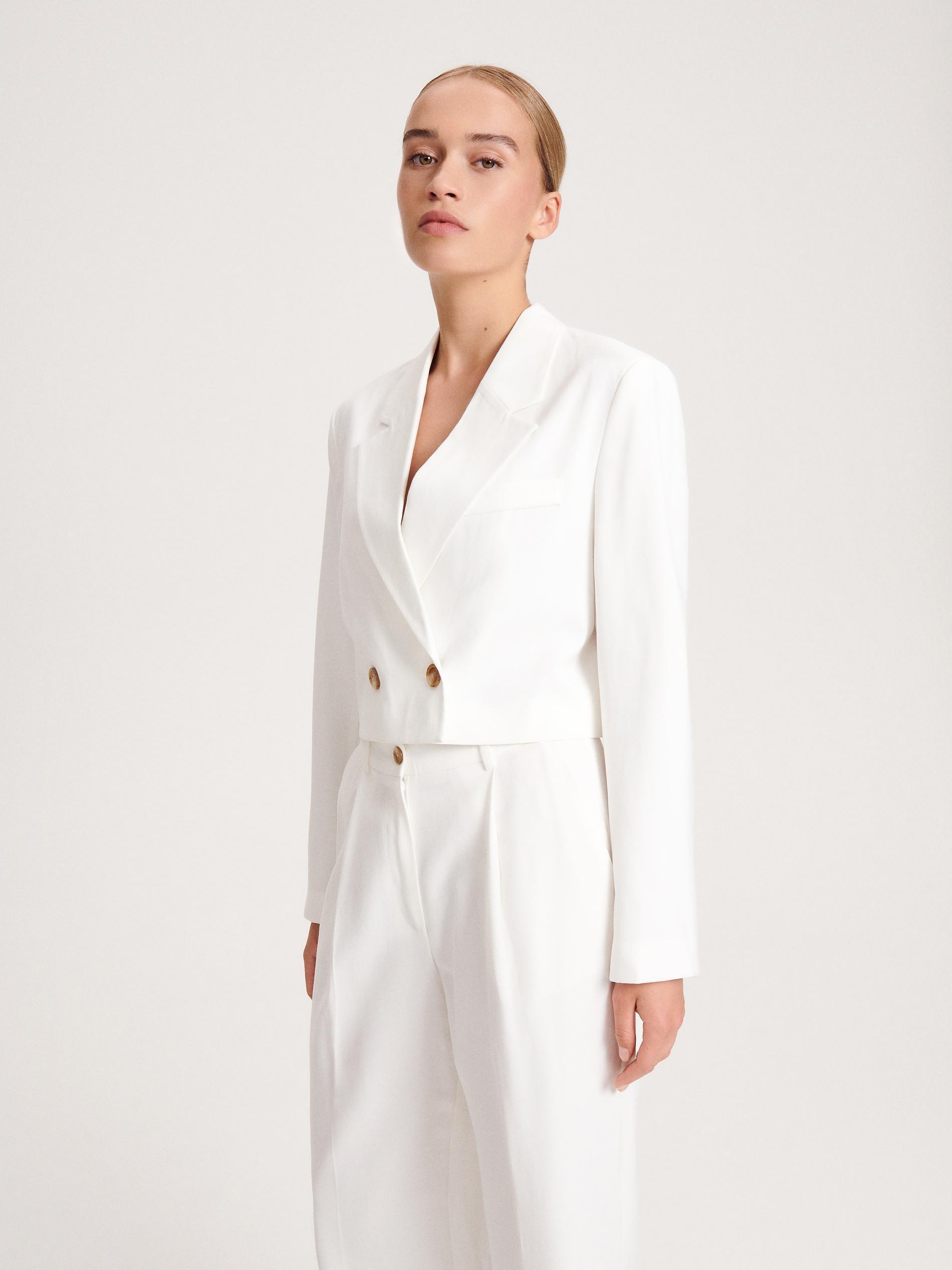 Reserved - White Long-Sleeves Blazer