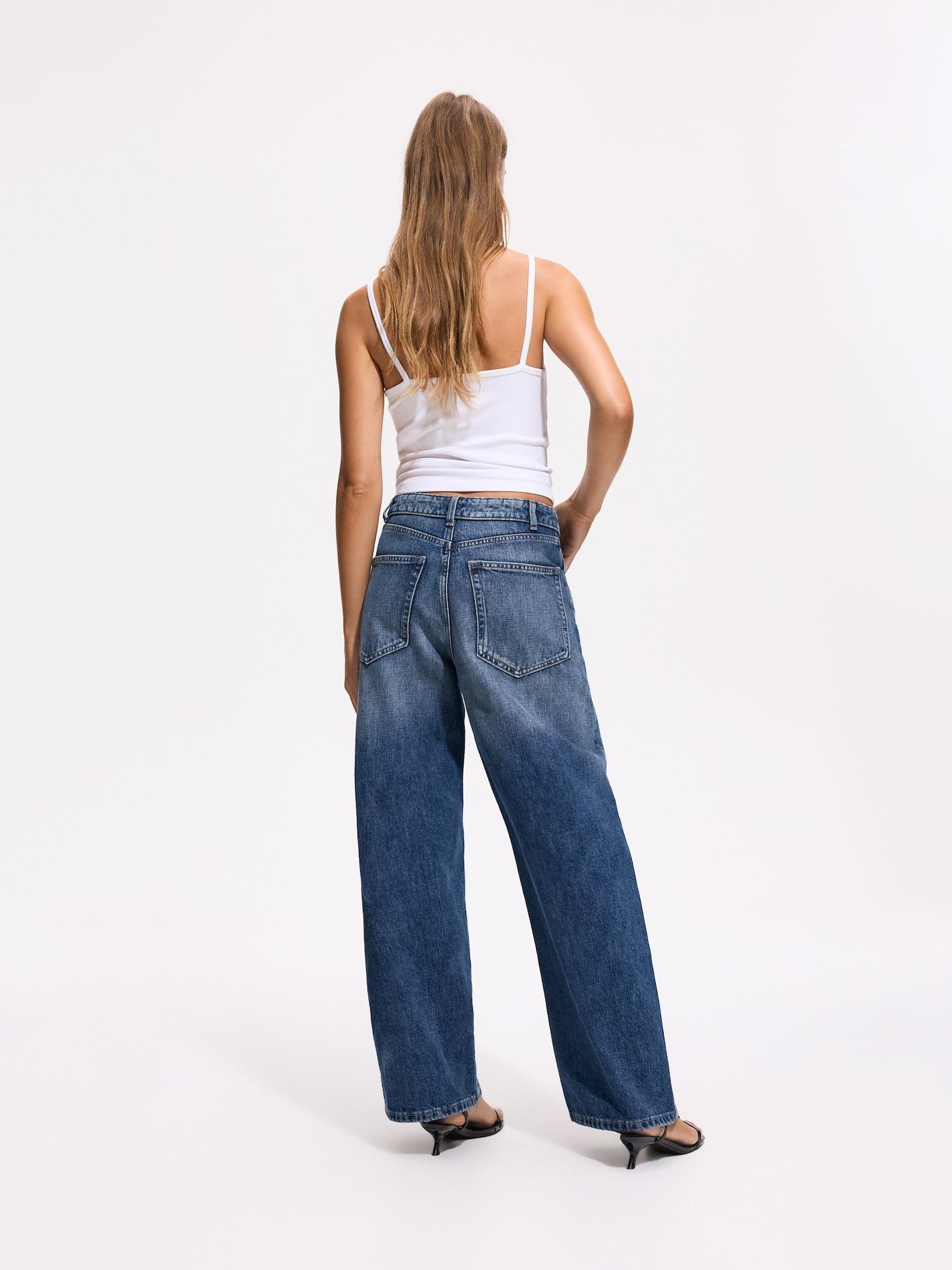 Blue Jeans Barrel Jeans With Turn-Up, Blue, large image number 2