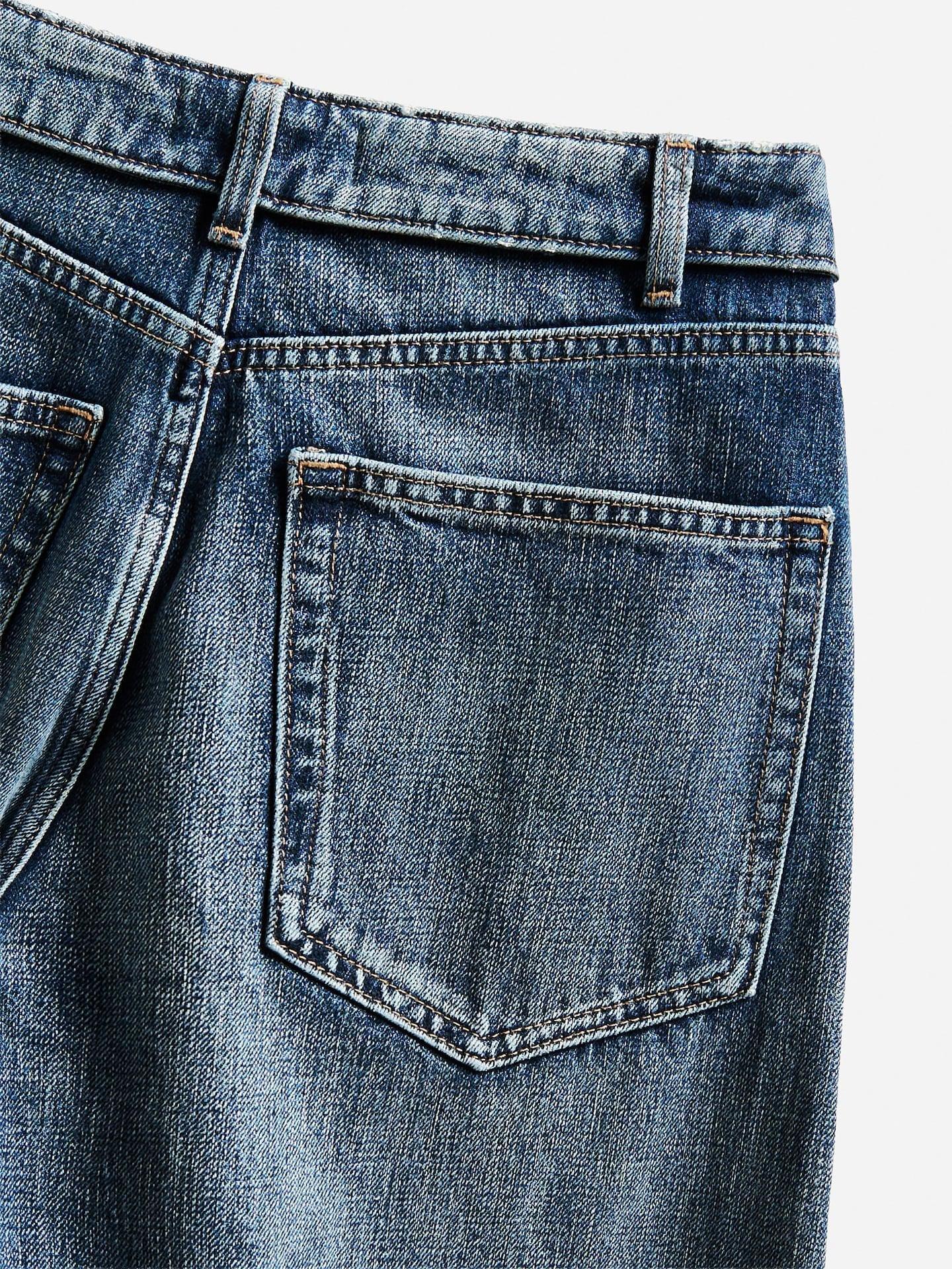 Blue Jeans Barrel Jeans With Turn-Up, Blue, large image number 5