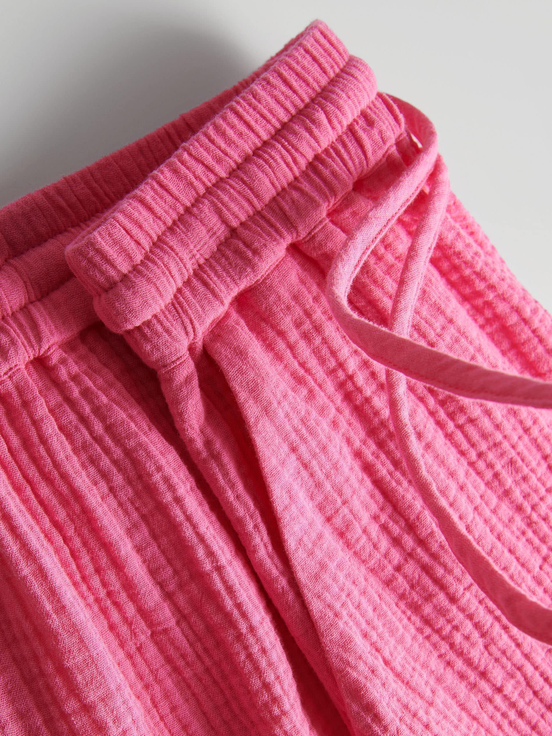 Pink Cotton Muslin Shorts, , large image number 5