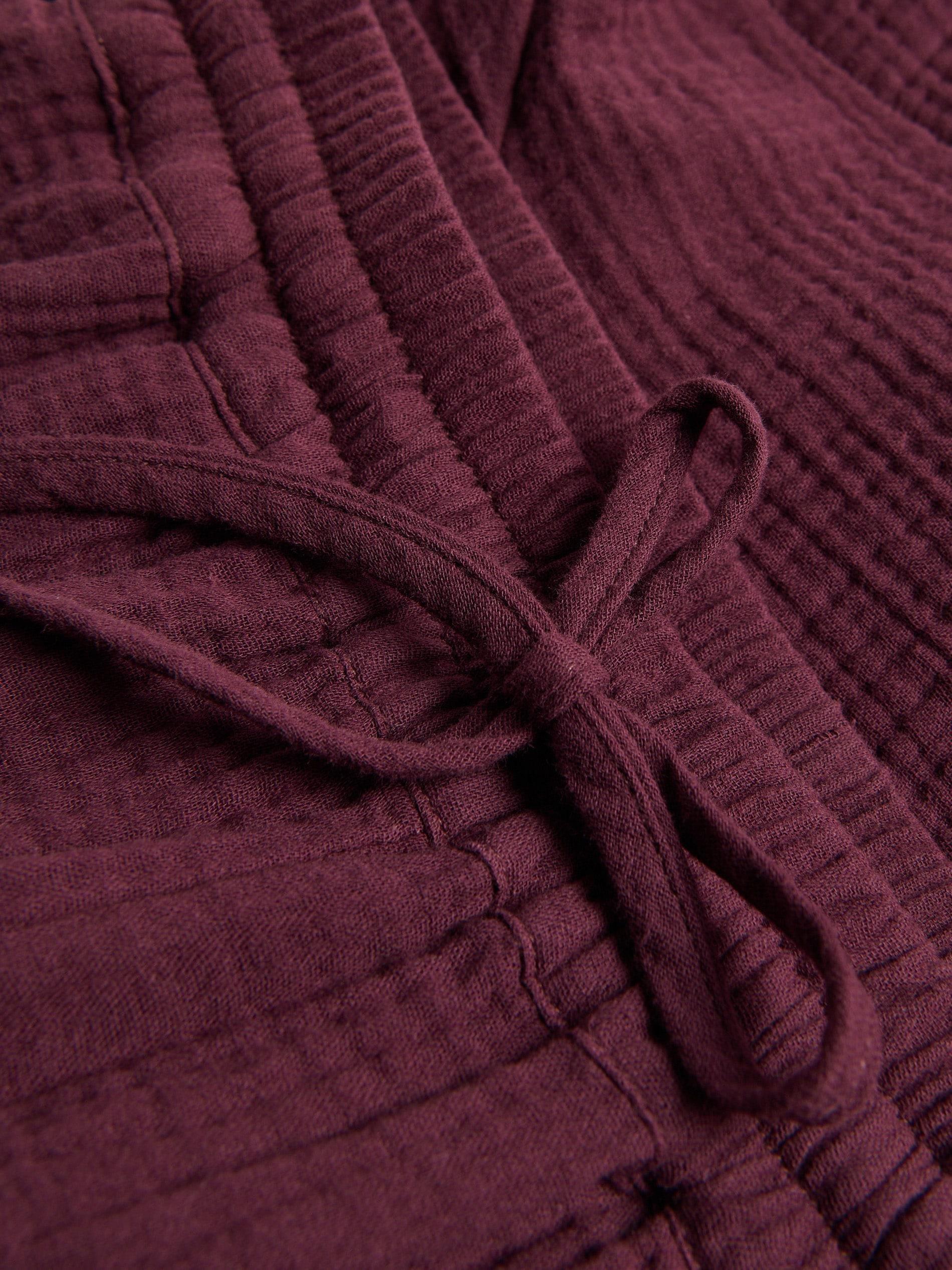 Maroon Cotton Muslin Shorts, Burgundy, large image number 5