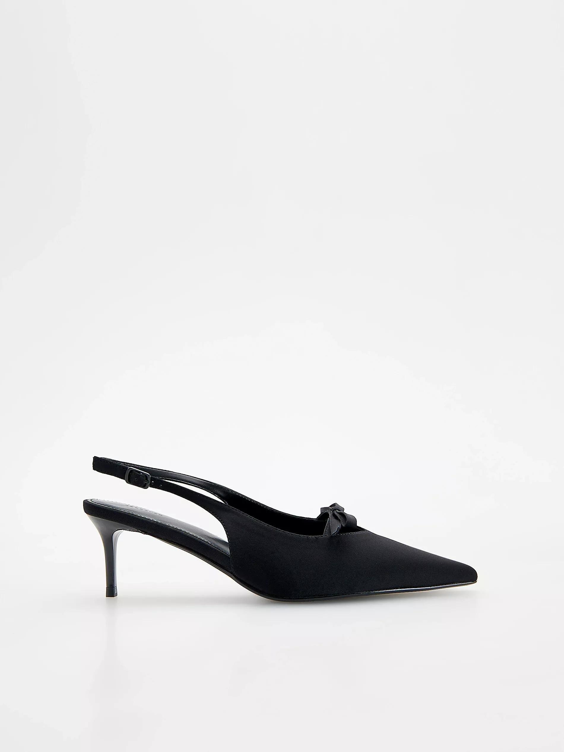 Black Pumps With Bow Details, , large image number 0