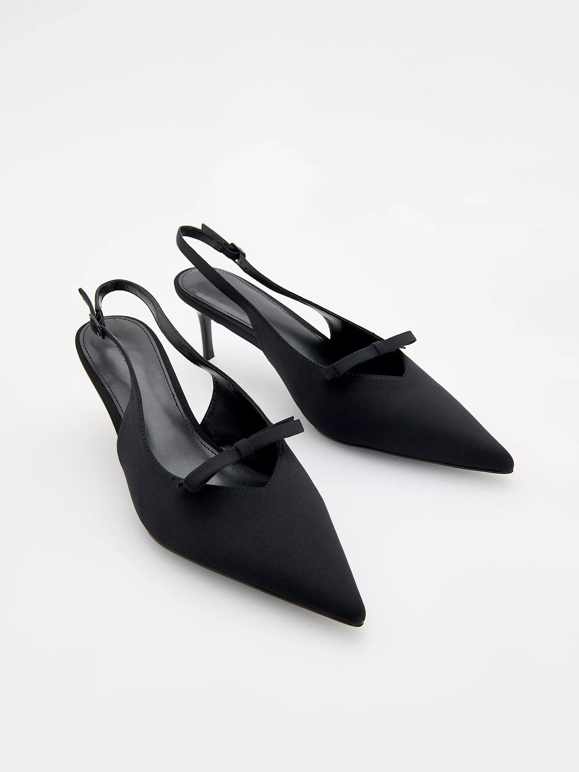 Black Pumps With Bow Details, , large image number 1