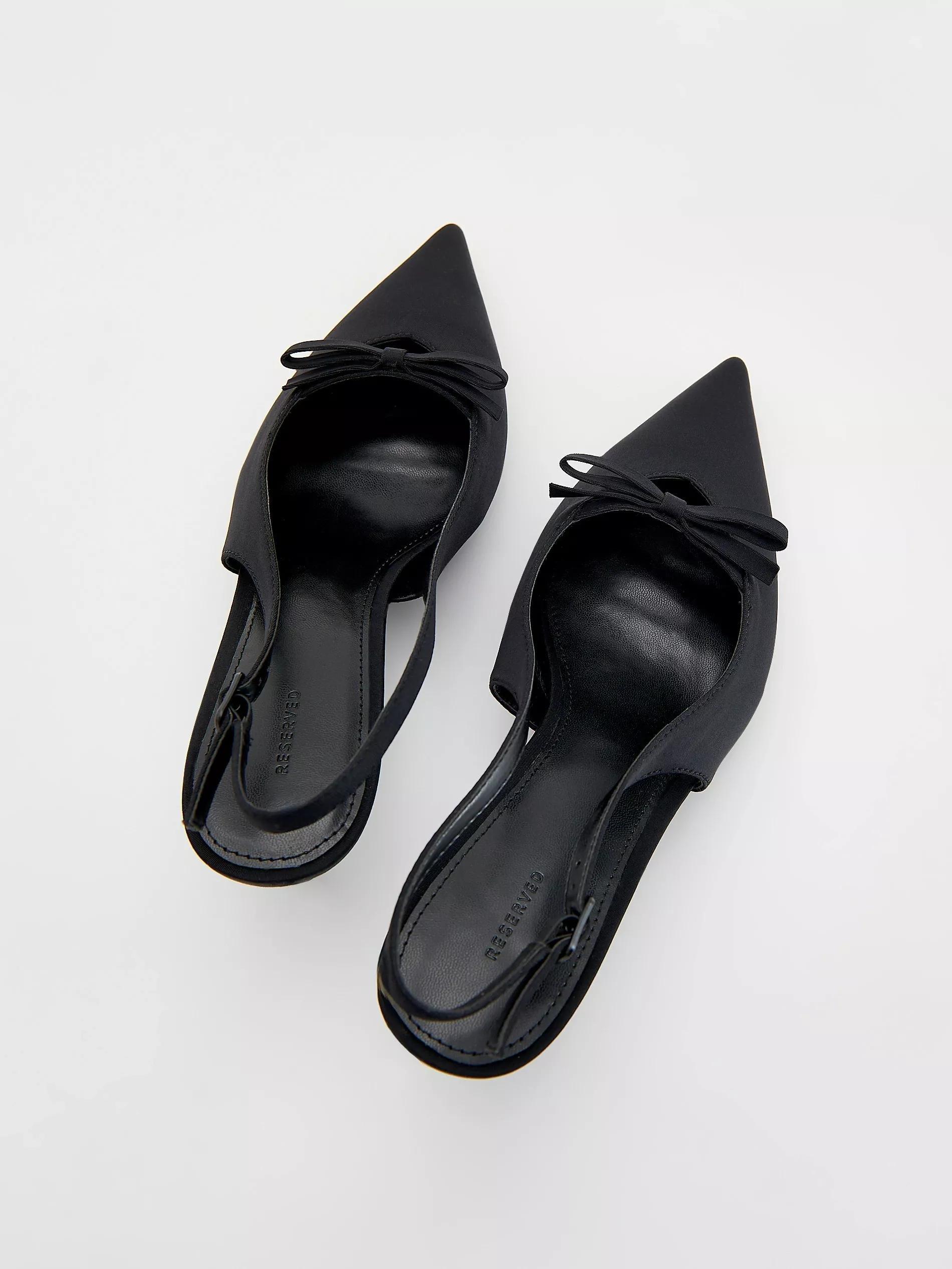 Black Pumps With Bow Details, , large image number 2