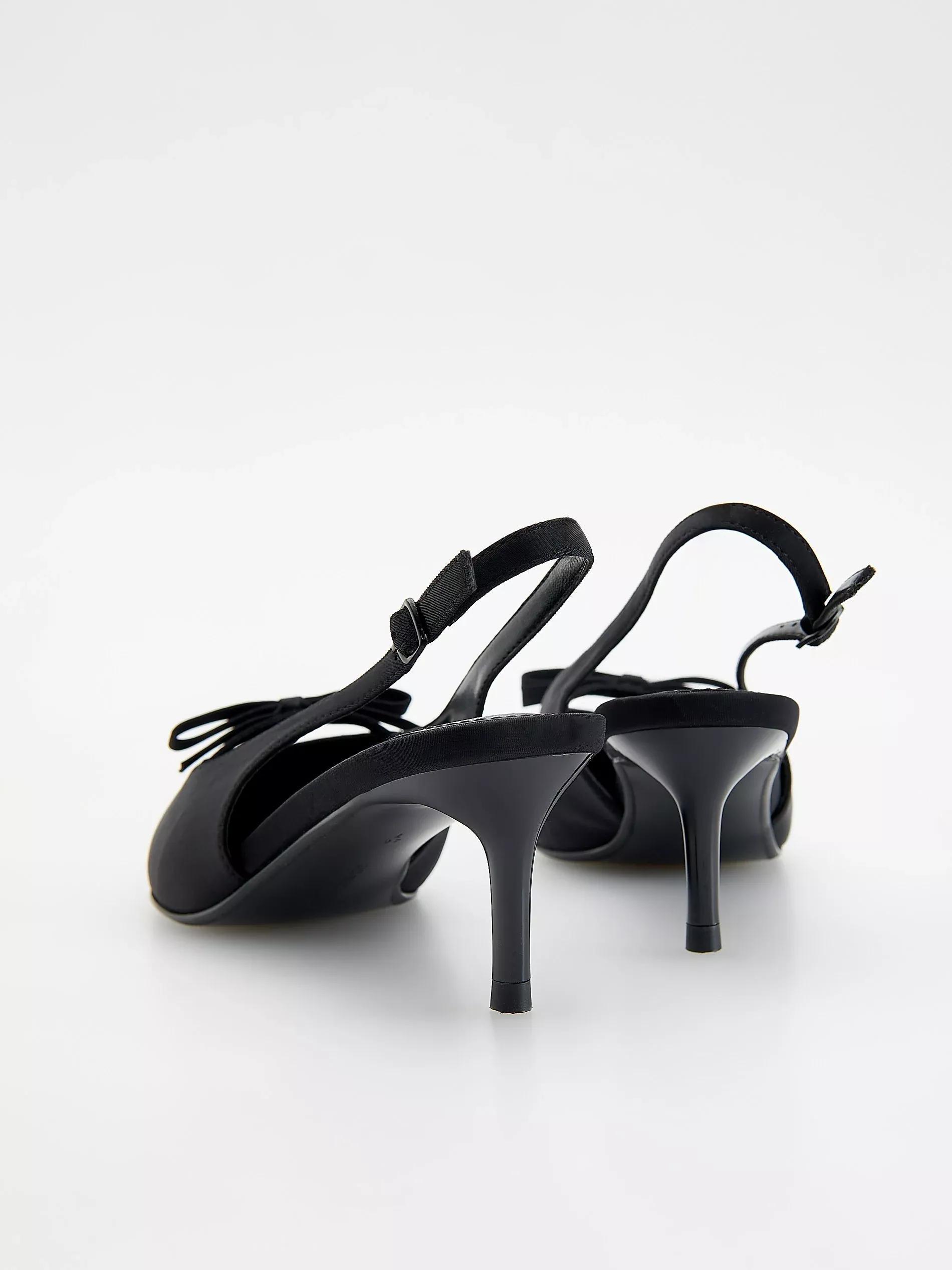 Black Pumps With Bow Details, , large image number 3