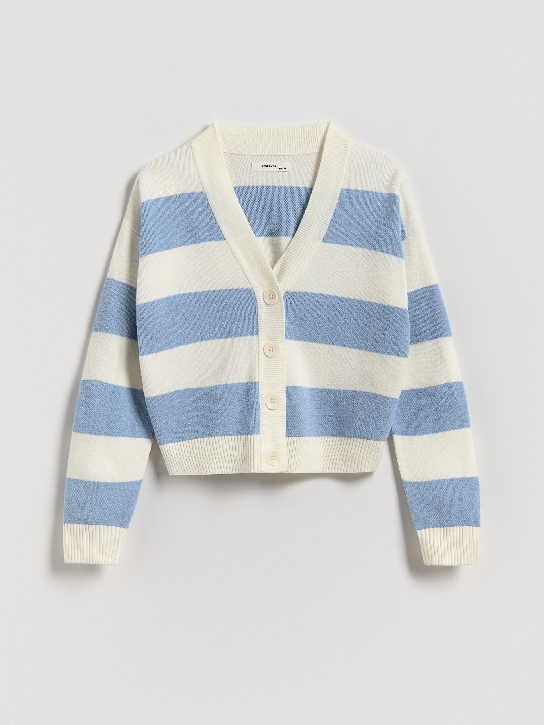 كارديجان خليط فيسكوز بأزرار أمامية أزرق, Blue, medium