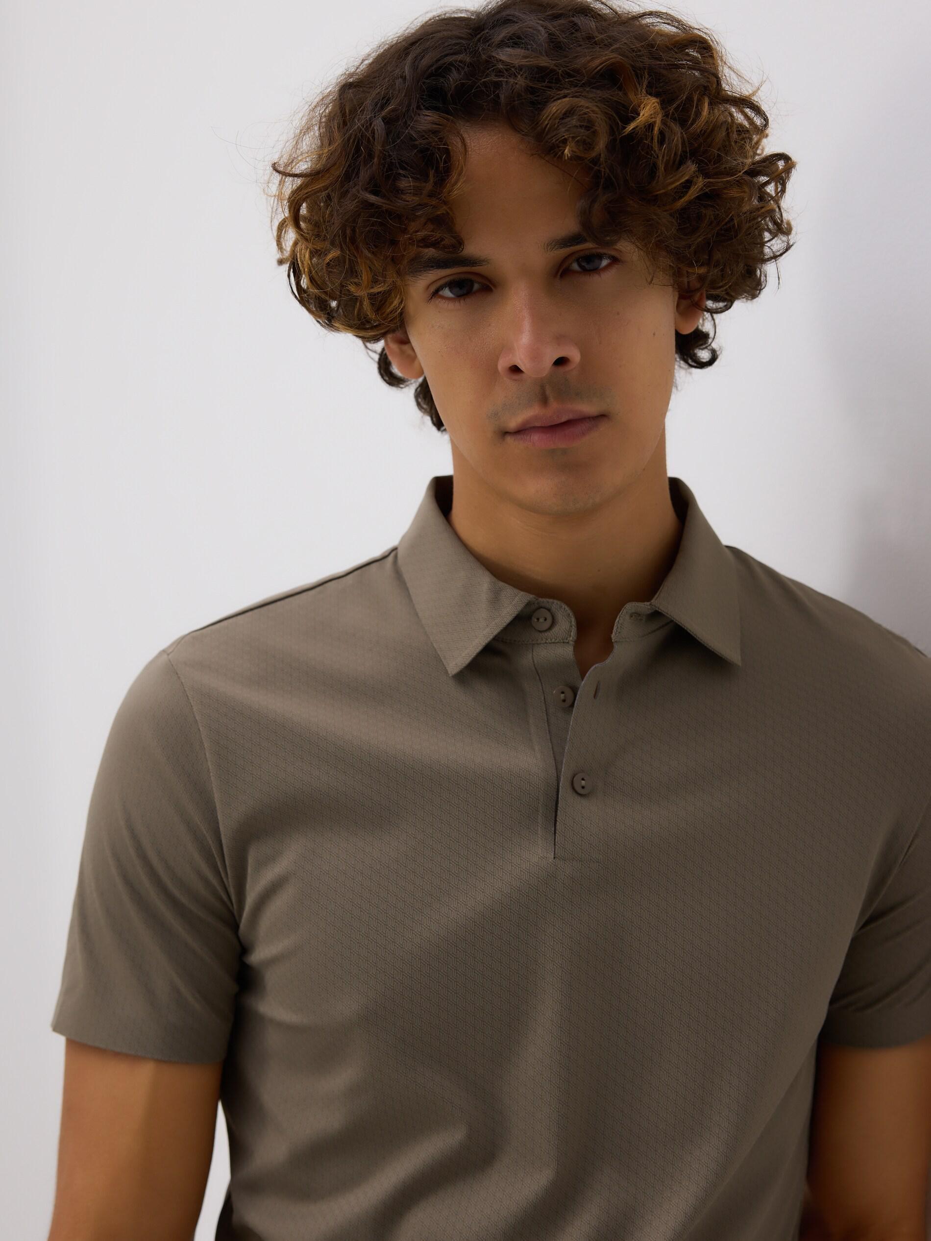 Beige Slim Fit Polo Shirt, Beige, large image number 0
