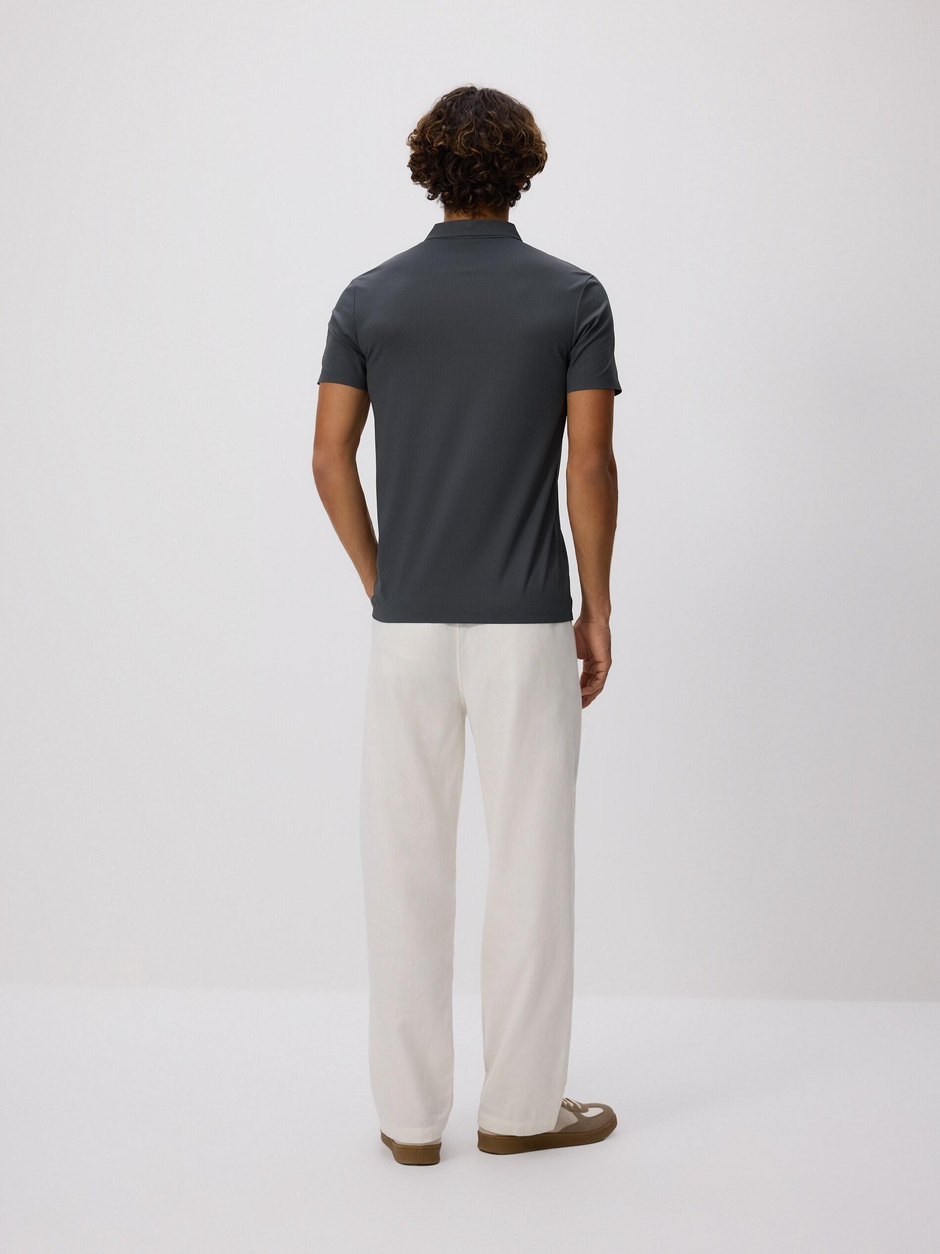 Grey Slim Fit Polo Shirt, Grey, large image number 3