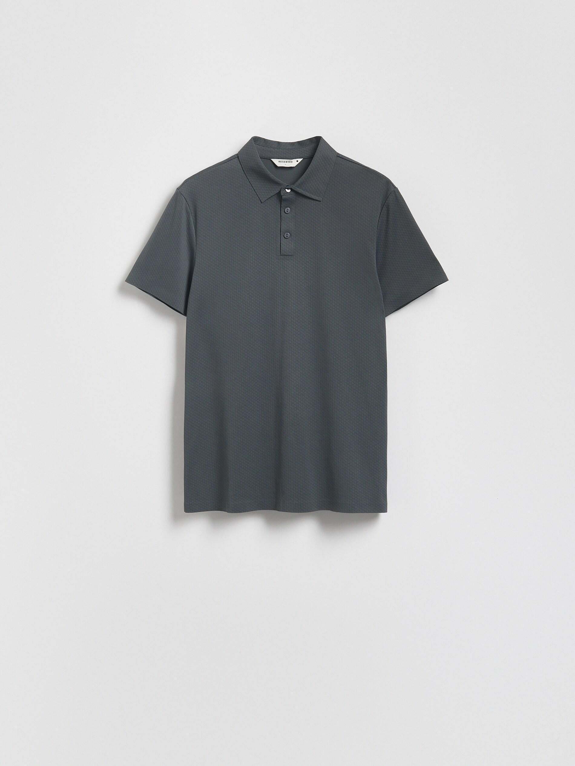 Grey Slim Fit Polo Shirt, Grey, large image number 4