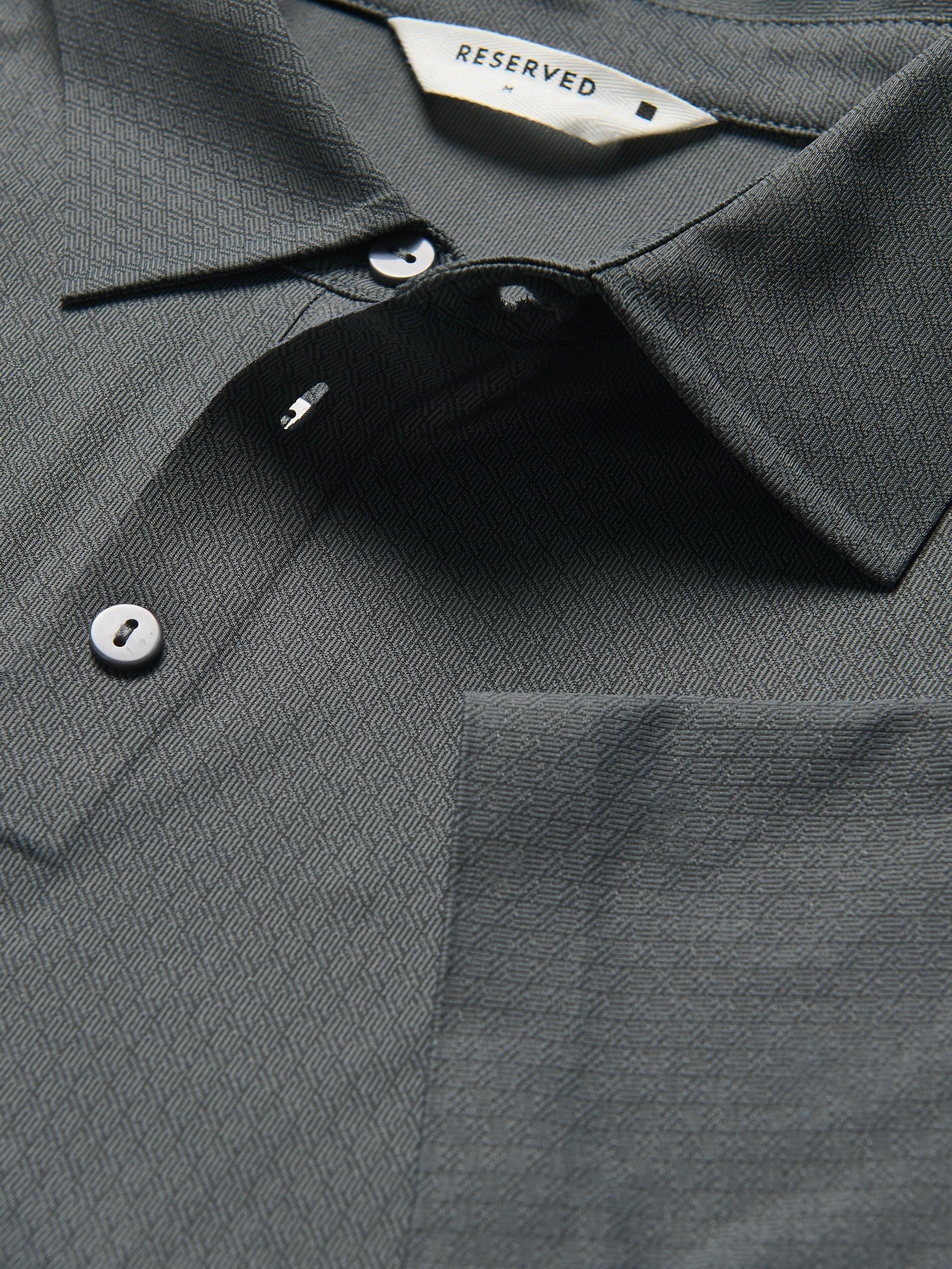 Grey Slim Fit Polo Shirt, Grey, large image number 5