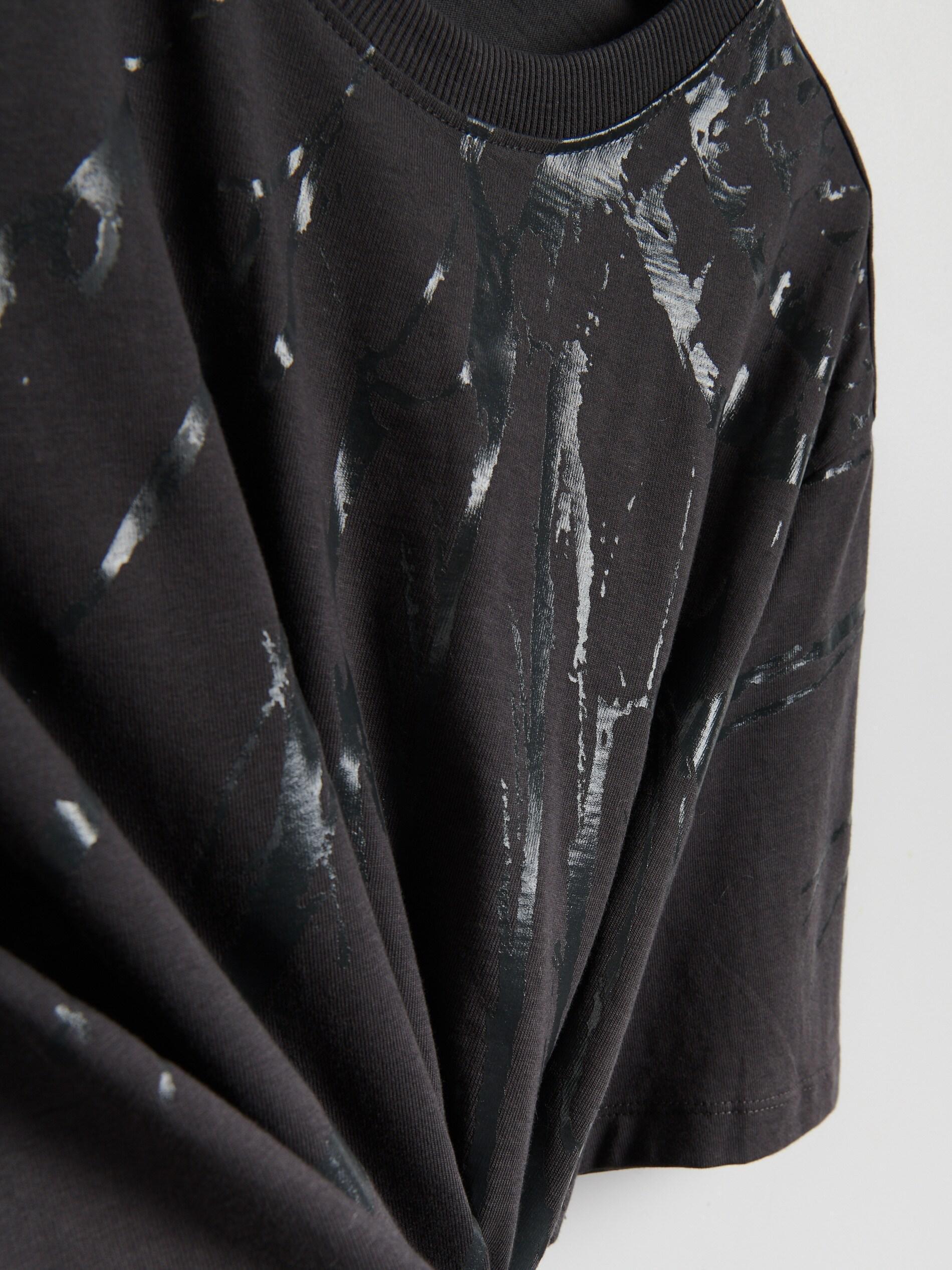 Grey Comfort Fit T-Shirt With Print, Grey, large image number 5