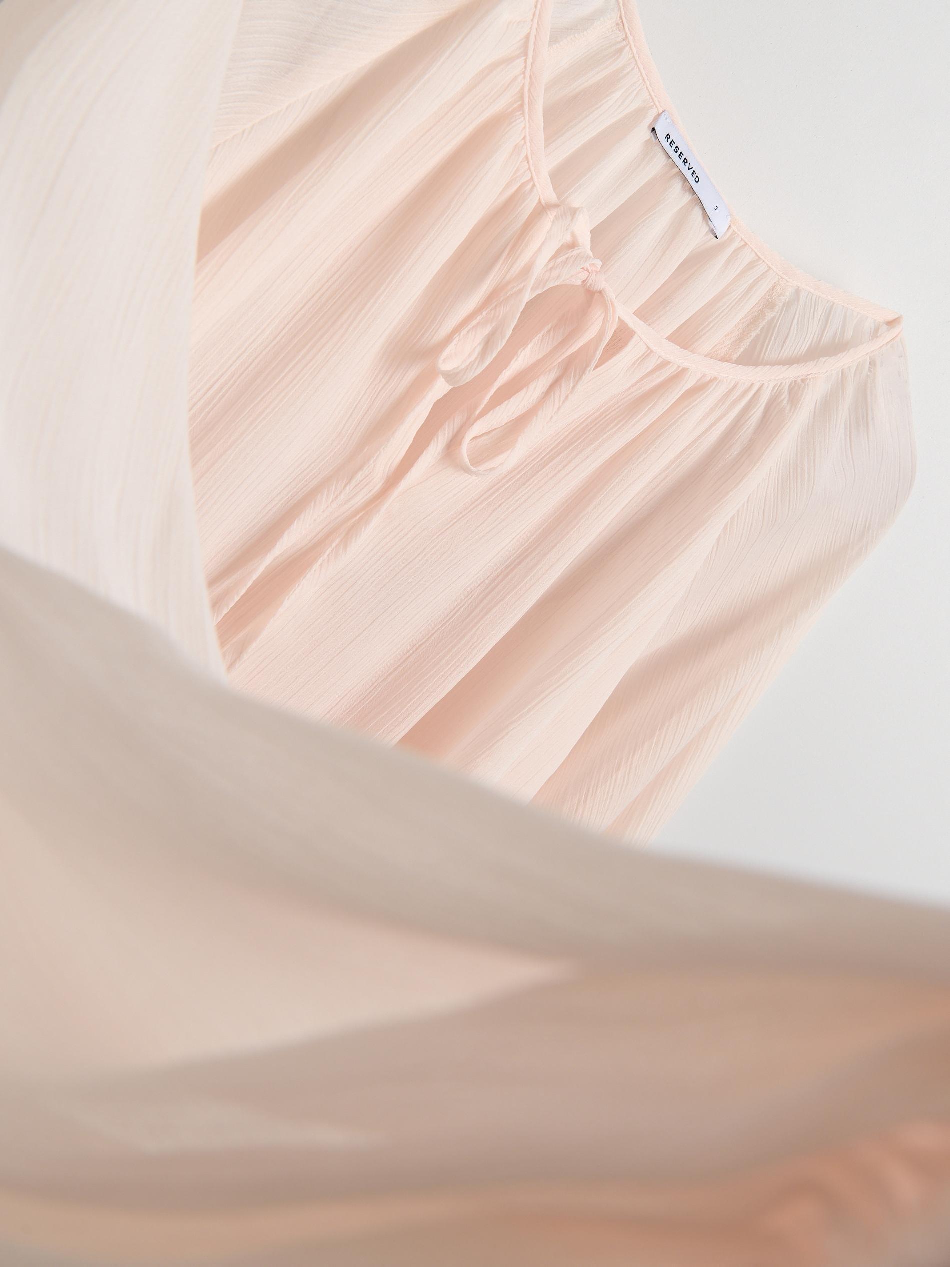 Pink Blouse With Tie Details, Pink, large image number 5