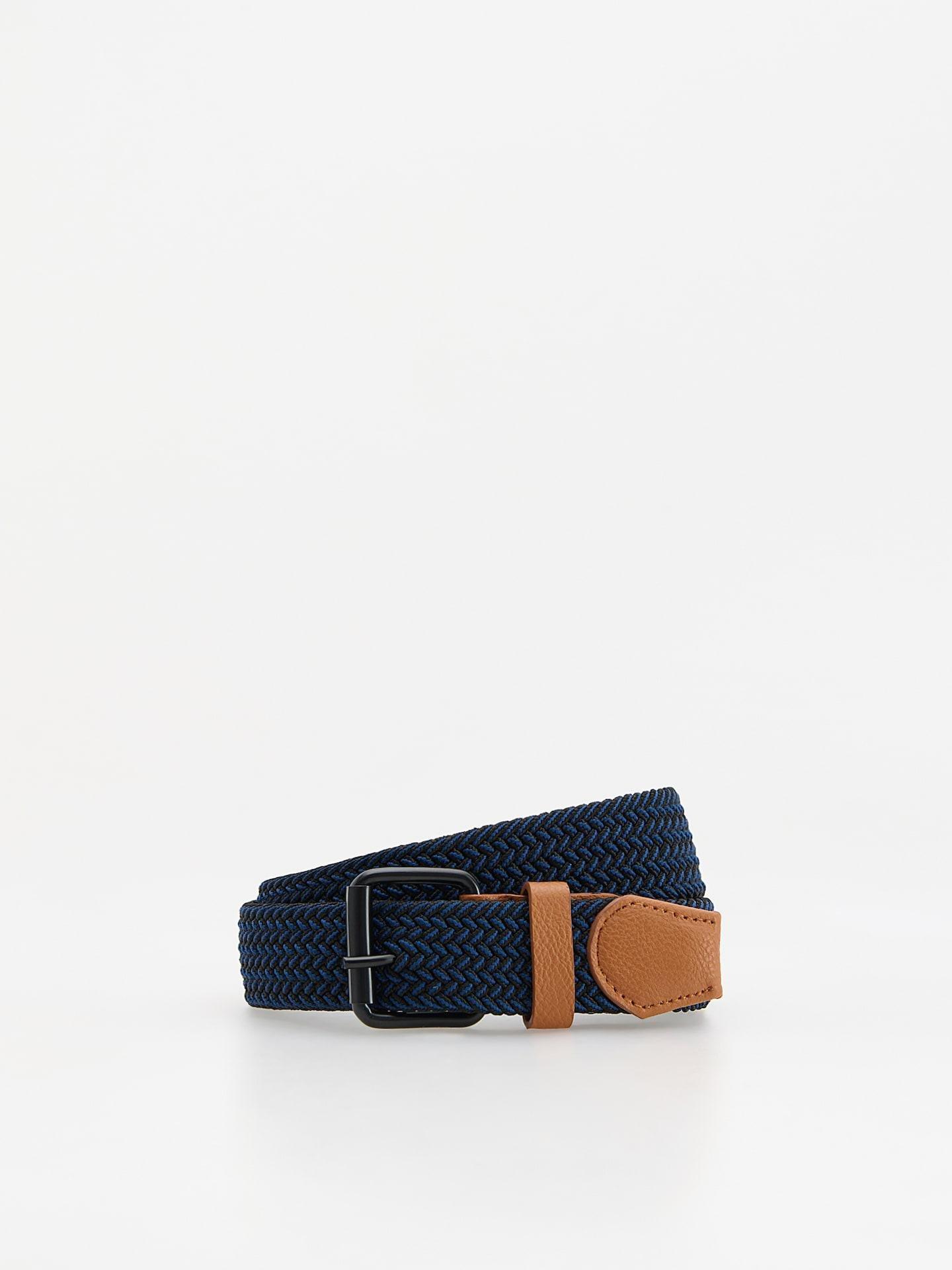 Navy Braided Belt, Navy, large image number 0