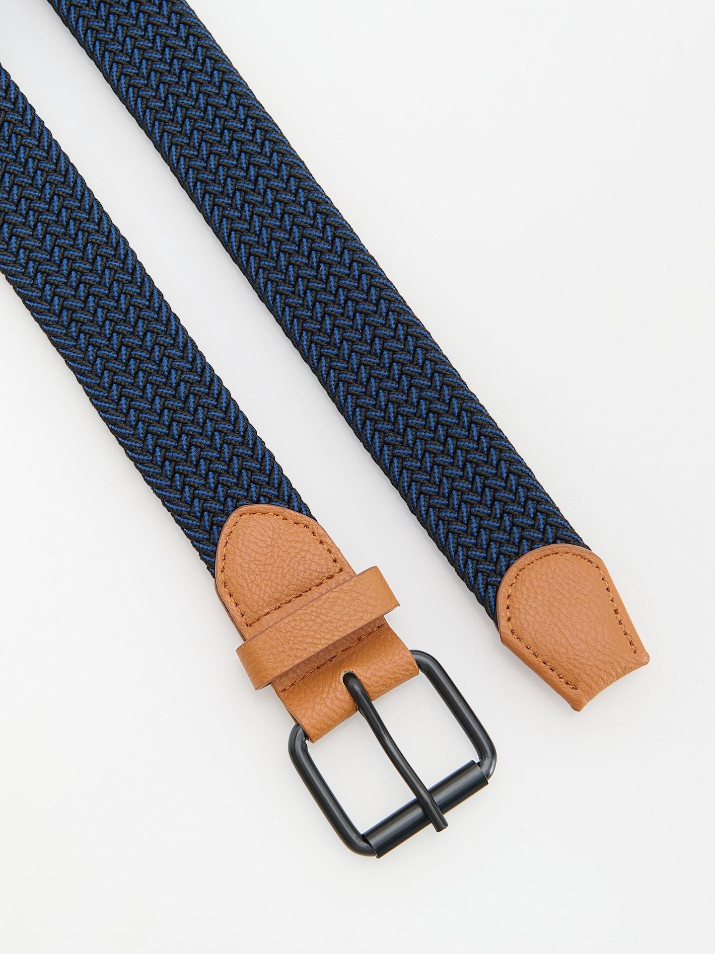 Navy Braided Belt, Navy, large image number 1