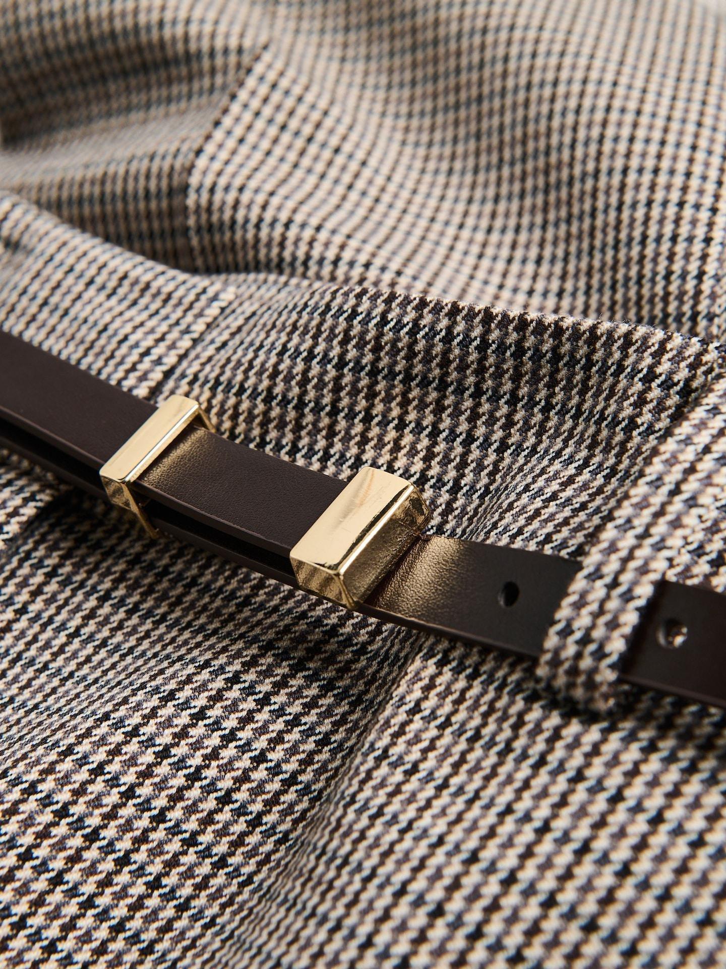 Beige Trousers With Tie Waist Belt, Beige, large image number 1