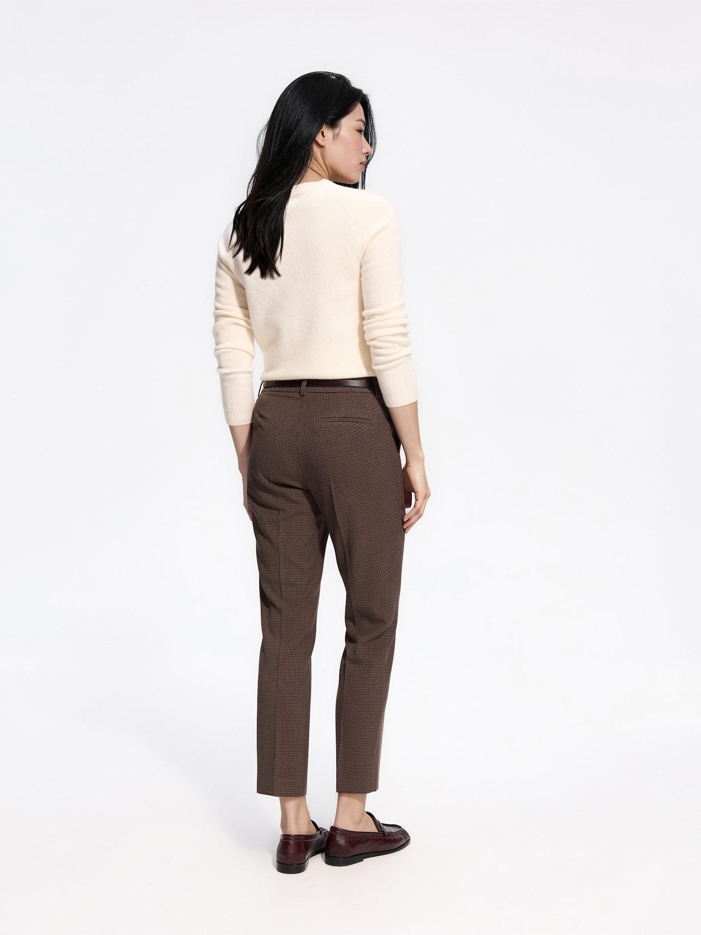 Brown Trousers With Tie Waist Belt, 7401_89P, medium