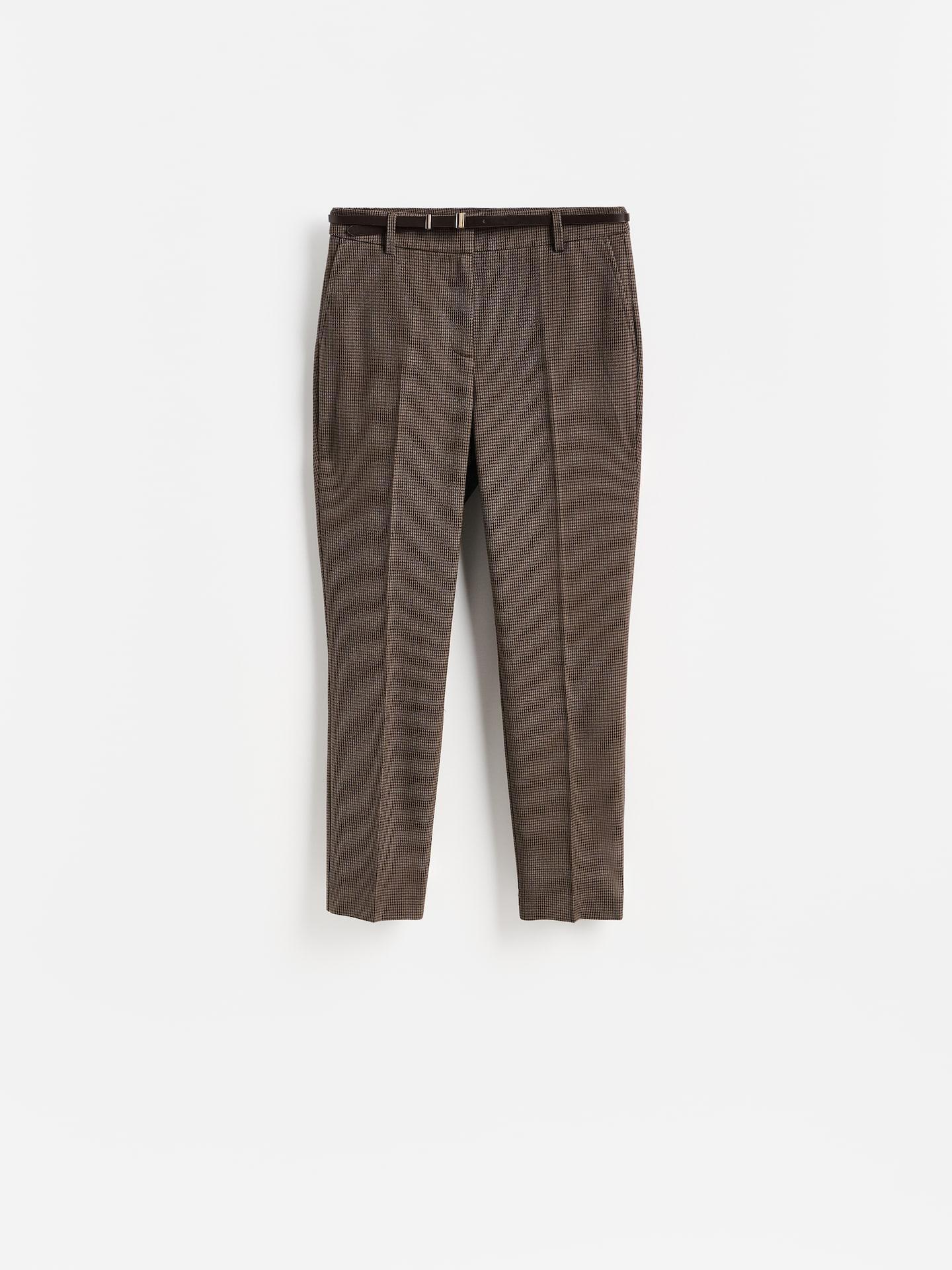 Brown Trousers With Tie Waist Belt, 7401_89P, large image number 3