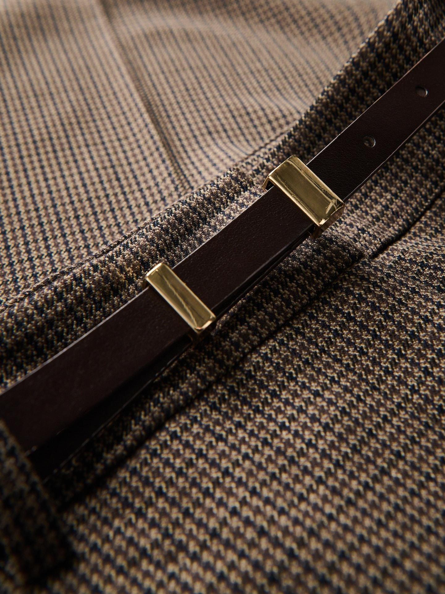 Brown Trousers With Tie Waist Belt, 7401_89P, large image number 4