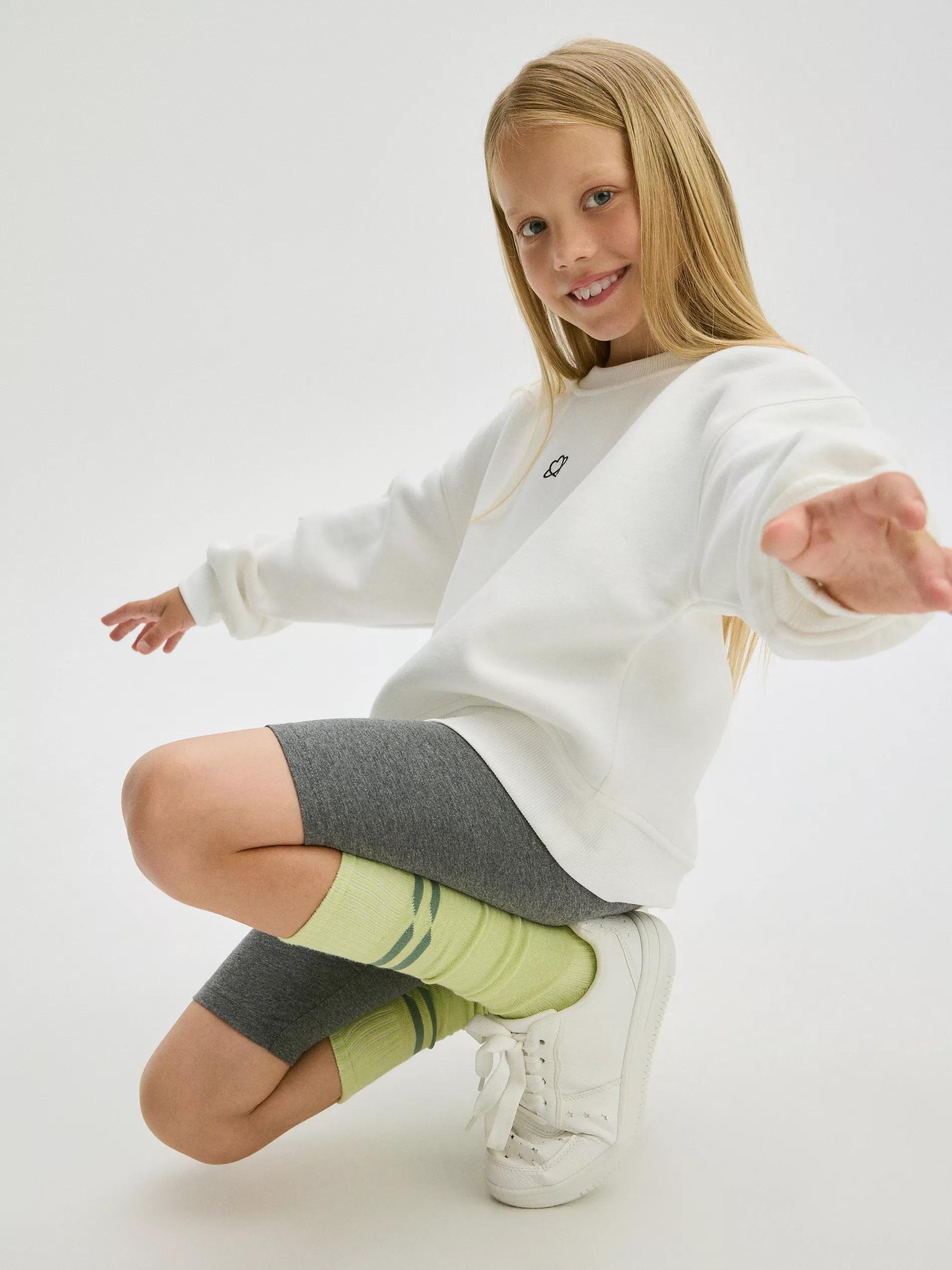 Grey Bike Shorts, , large image number 2