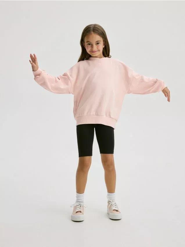 Black Biker Shorts, Kids Girls, , large image number 0